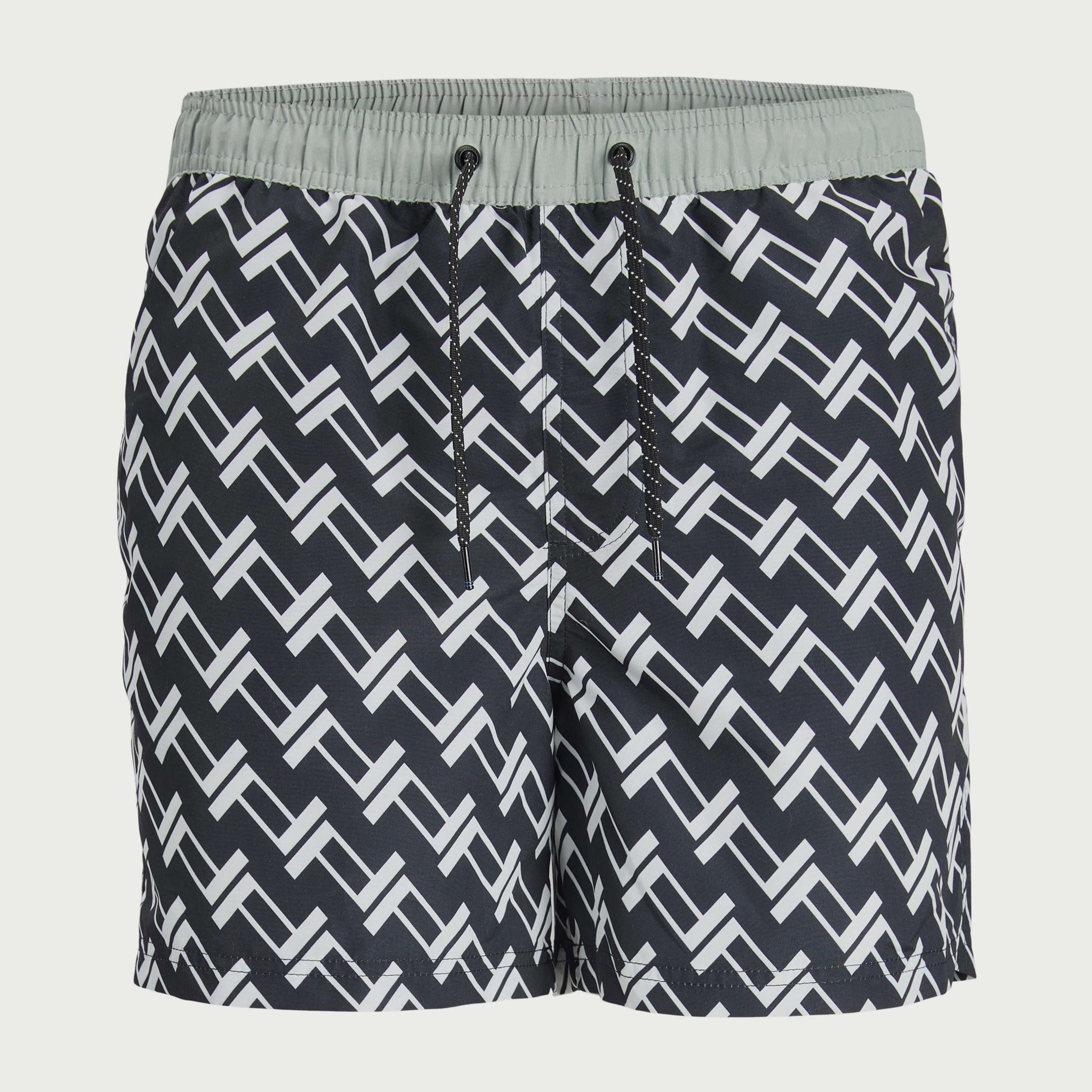 Jack & Jones Plus Size Printed Mid-Rise Swim Shorts-men-clothing-bottoms-shorts-image-1