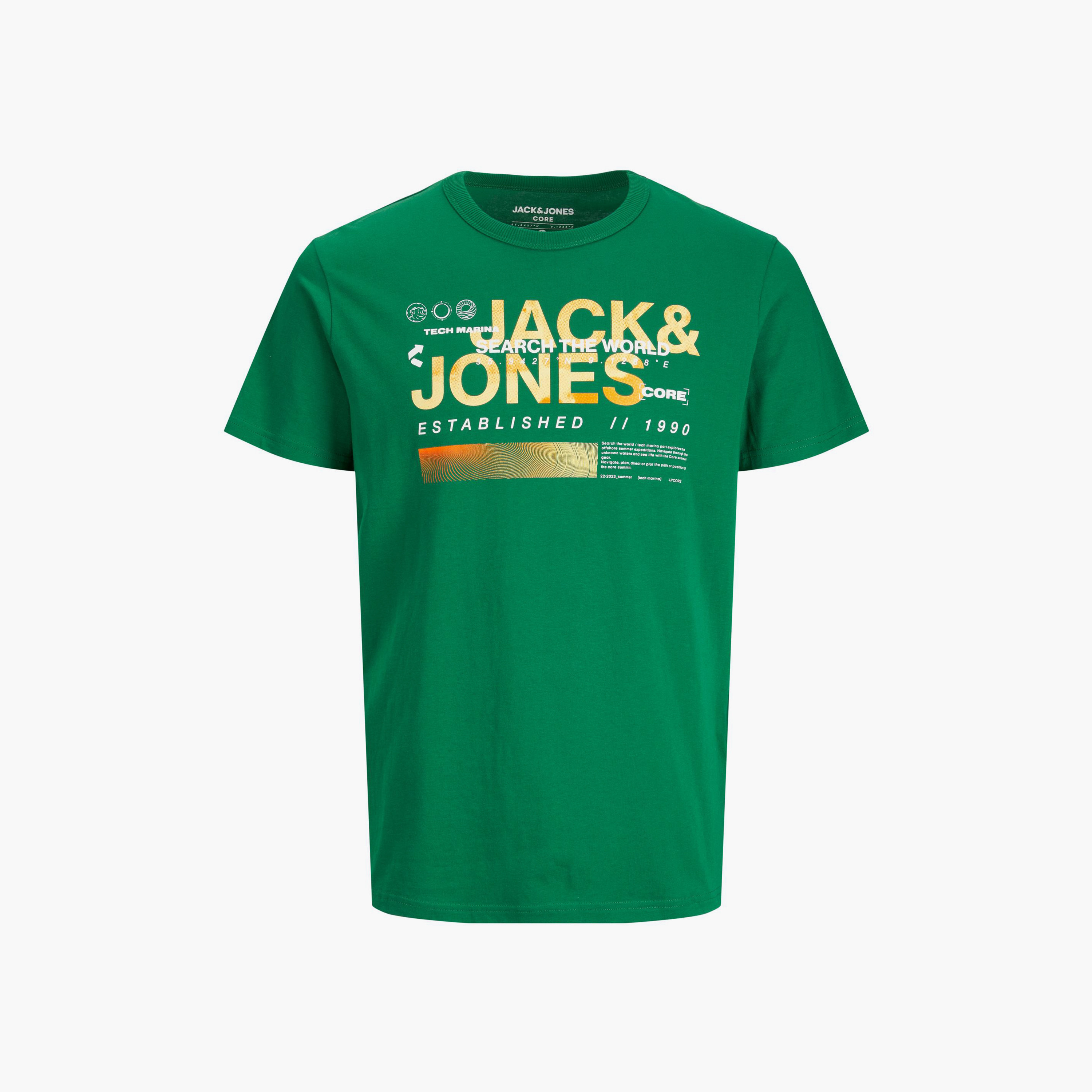 تي شيرت ذو مقاس كبير من جاك آند جونز بأكمام قصيرة و ياقة دائرية -men-clothing-tshirtsandpolos-tshirts-image-3