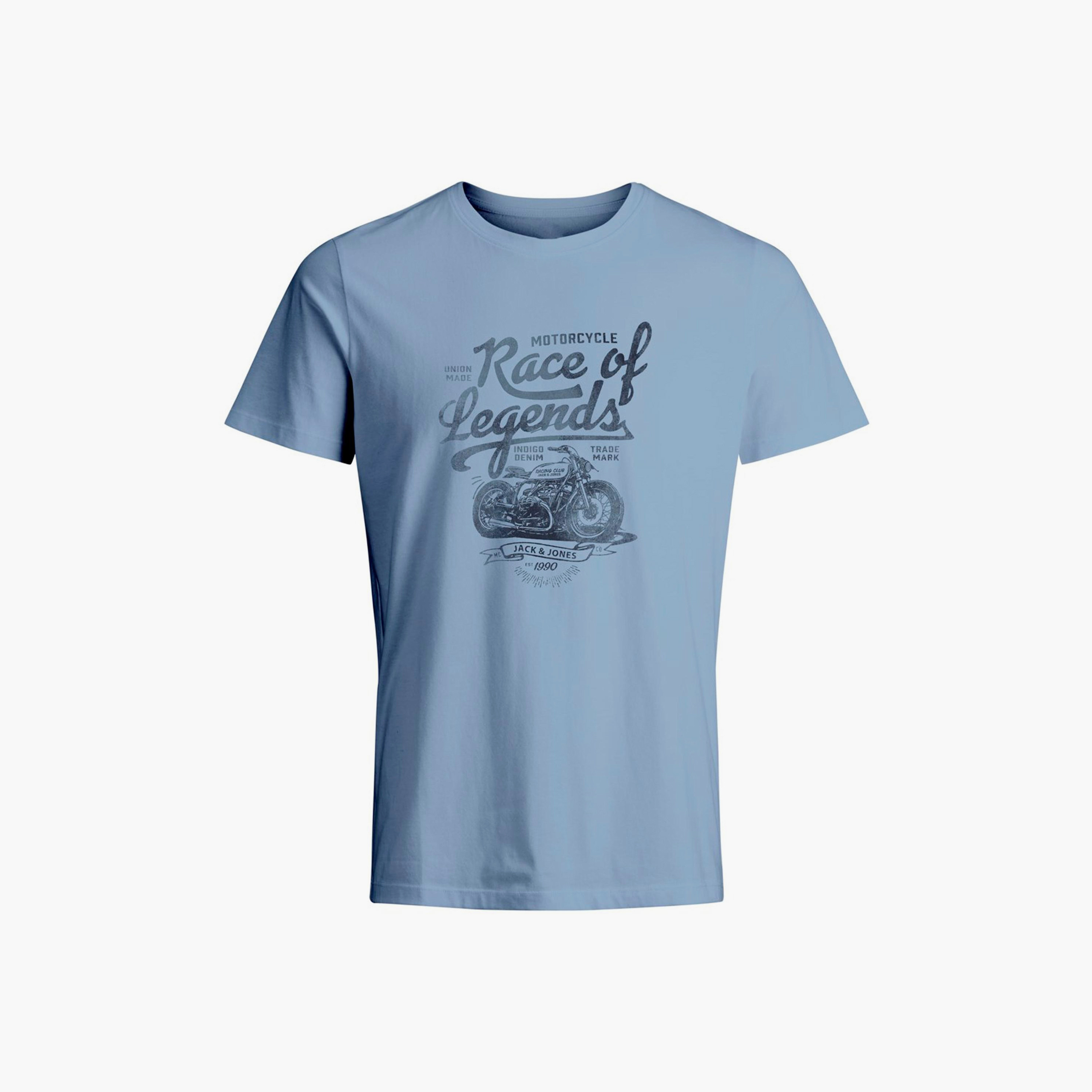 تي شيرت ذو مقاس كبير من جاك آند جونز بأكمام قصيرة و ياقة مستديرة -men-clothing-tshirtsandpolos-tshirts-image-1