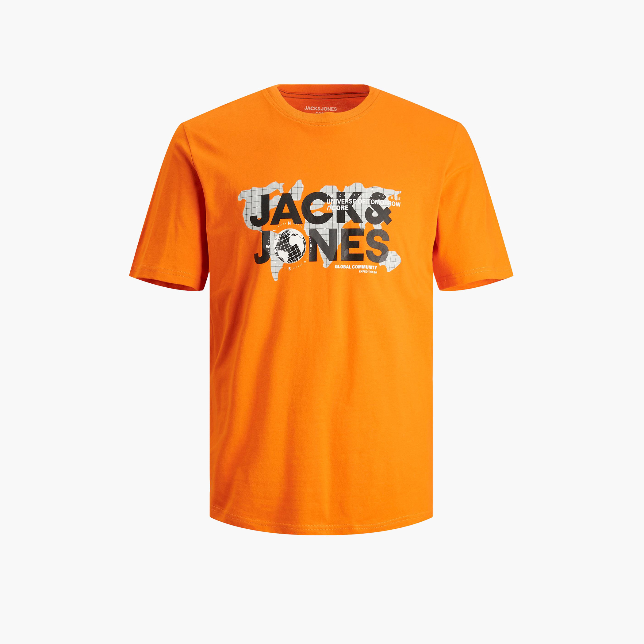 Orange crew 2025 neck t shirt