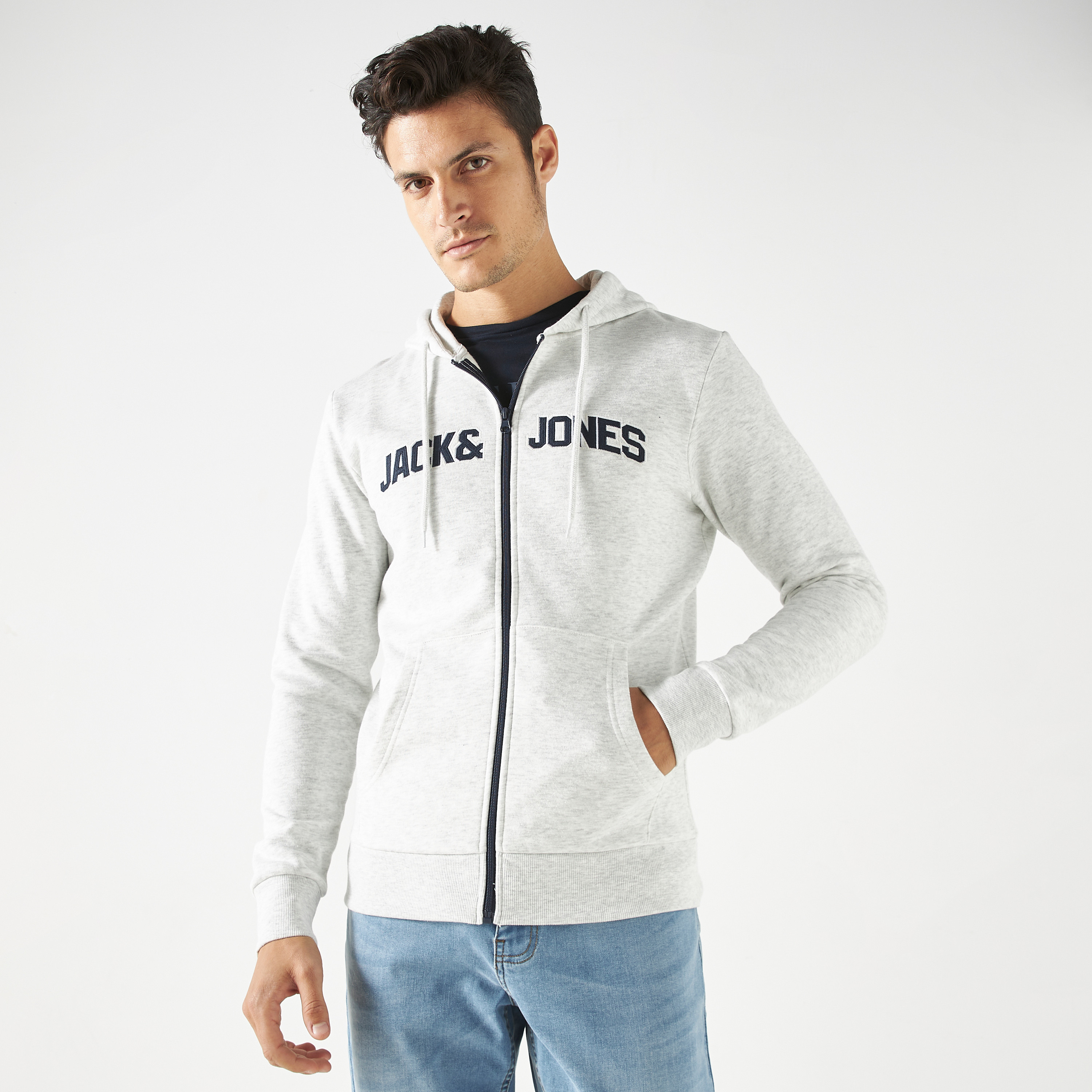 Jack and jones zip up hoodie hot sale