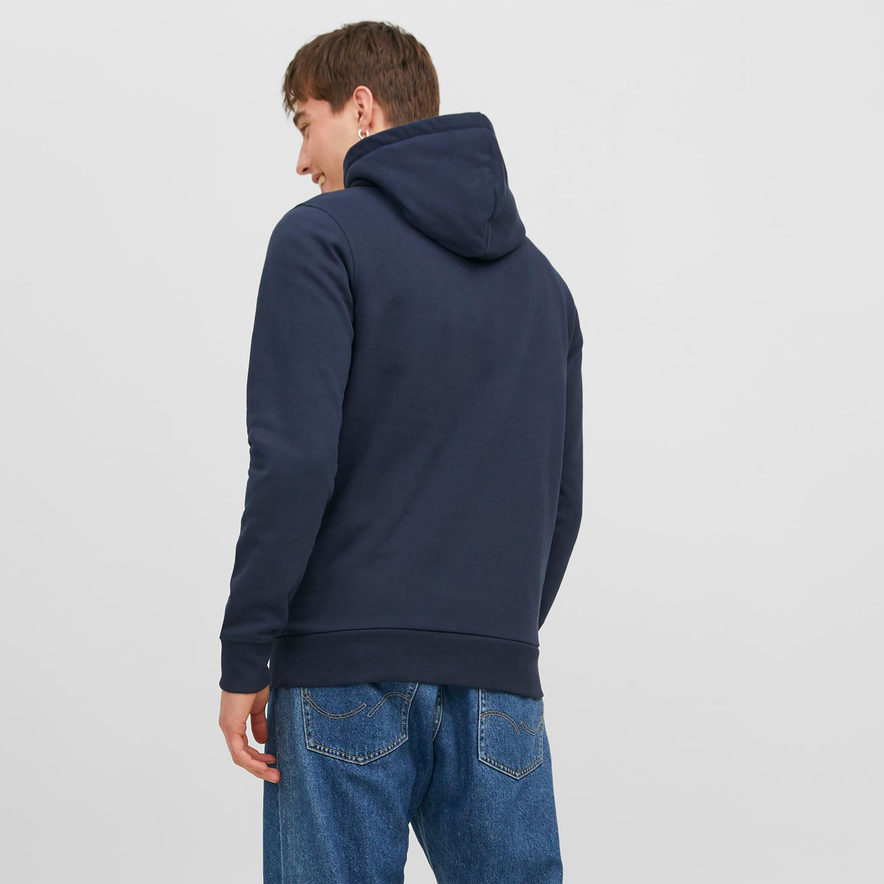 Jack & Jones Logo Hooded Neck Long Sleeves Sweatshirt-men-winterwear-hoodiesandsweatshirts-image-4