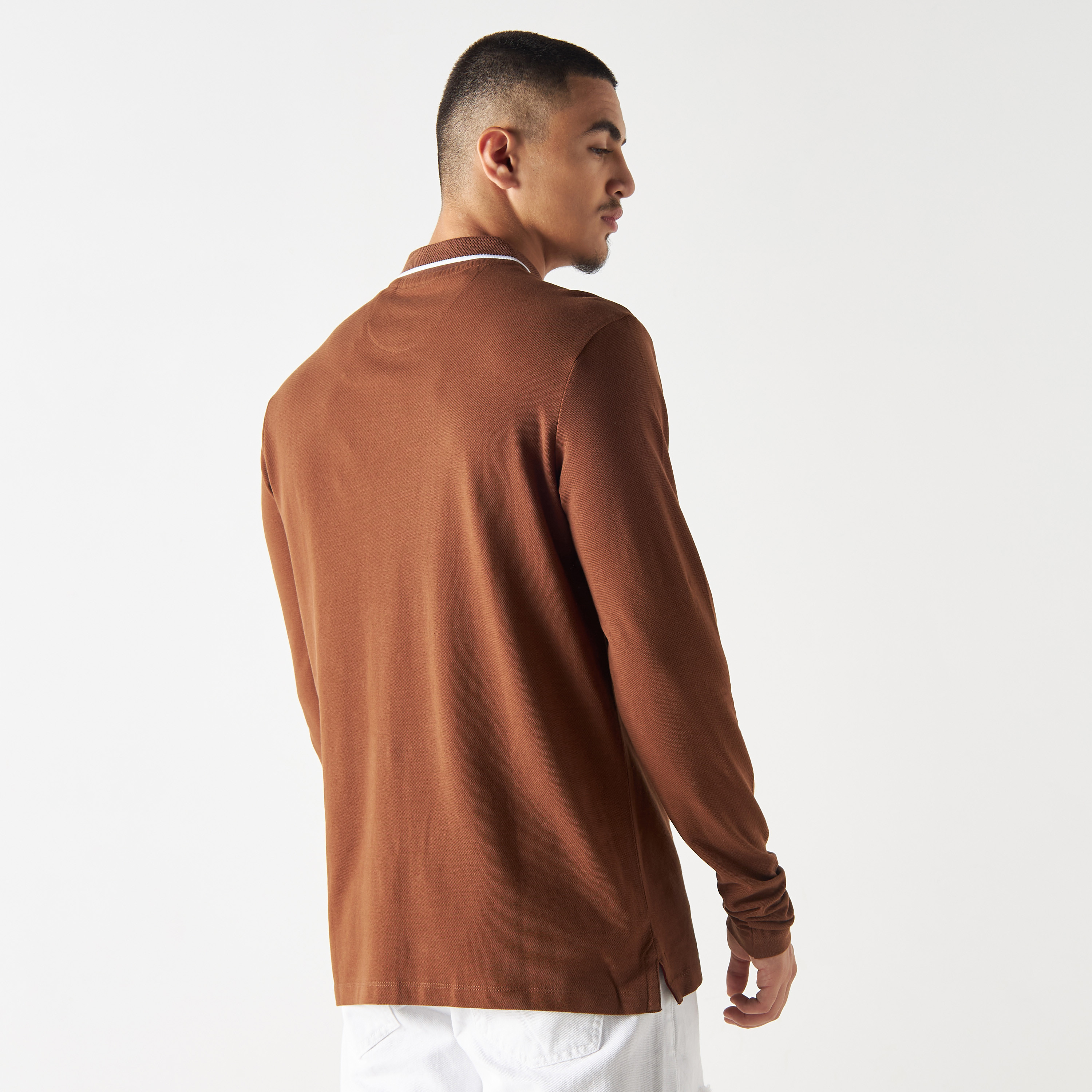 تيشيرت بولو بأكمام قصيرة وطبعات شعار من جاك آند جونز-men-clothing-tshirtsandpolos-polos-image-3