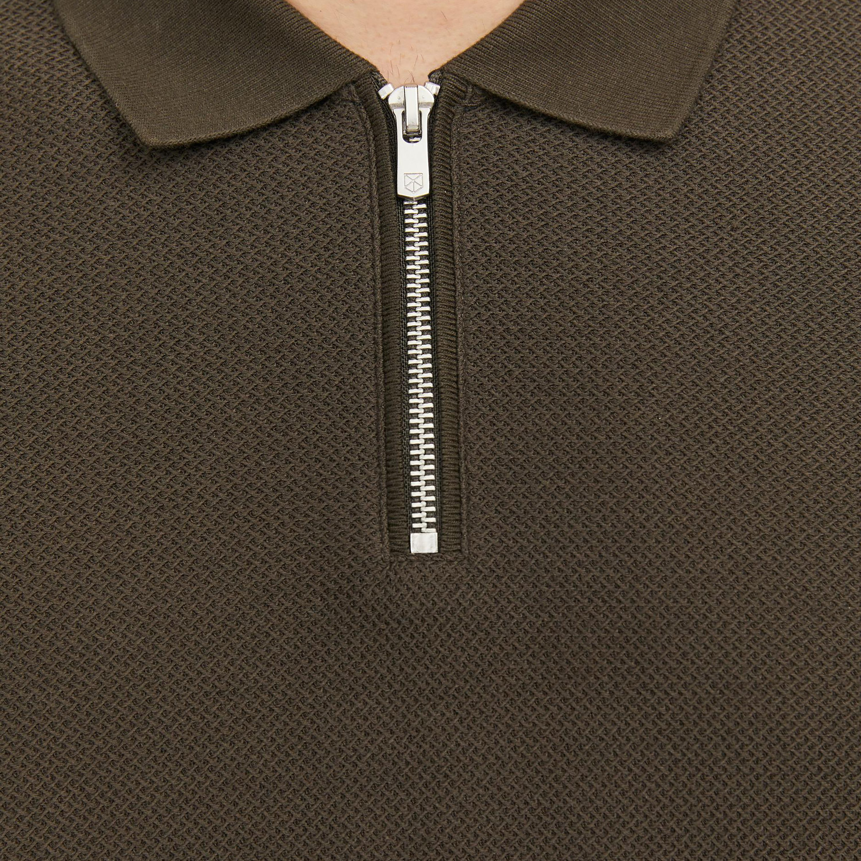Jack & Jones Textured Long Sleeves Polo T-Shirt with Zip Closure-men-clothing-tshirtsandpolos-polos-image-3