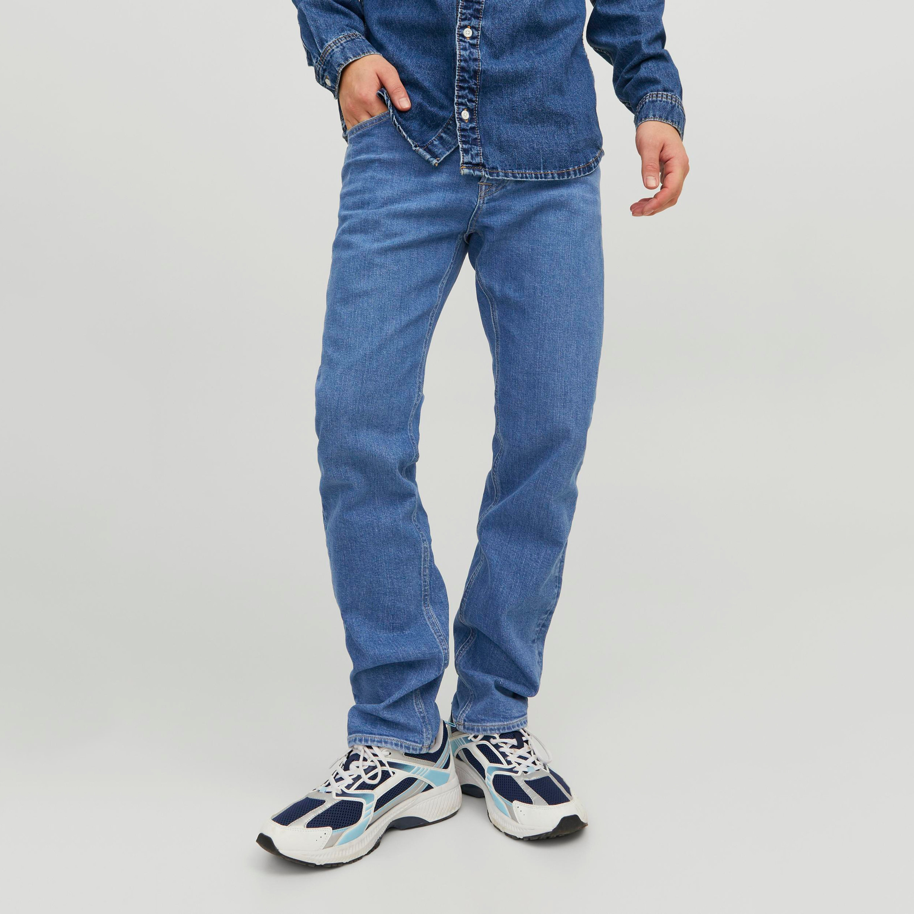 Jack & Jones Blue Tapered Fit Mid-Rise Classic Five-Pocket Jeans-men-clothing-bottoms-jeans-image-1