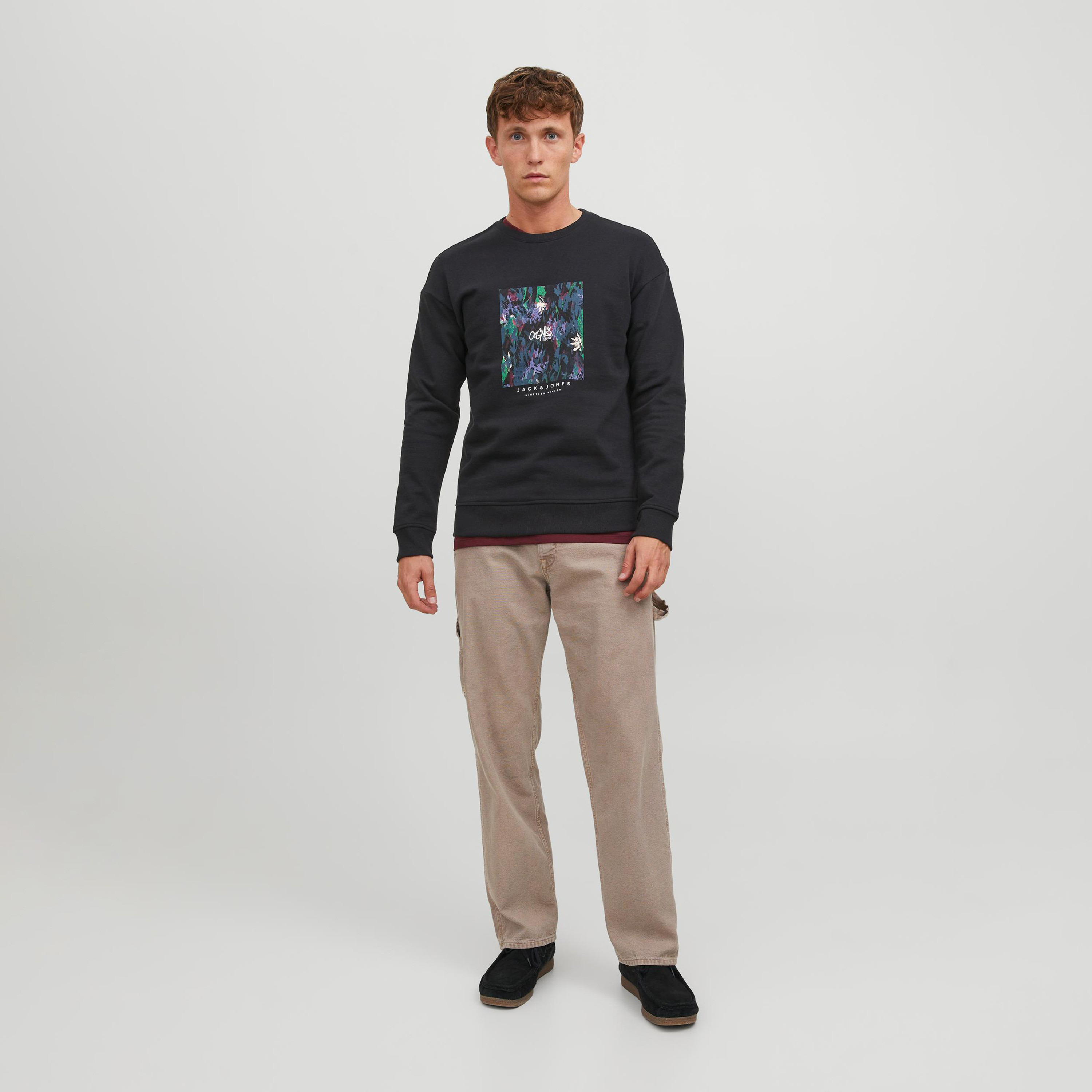 Jack & Jones Printed Crew Neck Long Sleeves Sweatshirt-men-winterwear-hoodiesandsweatshirts-image-2
