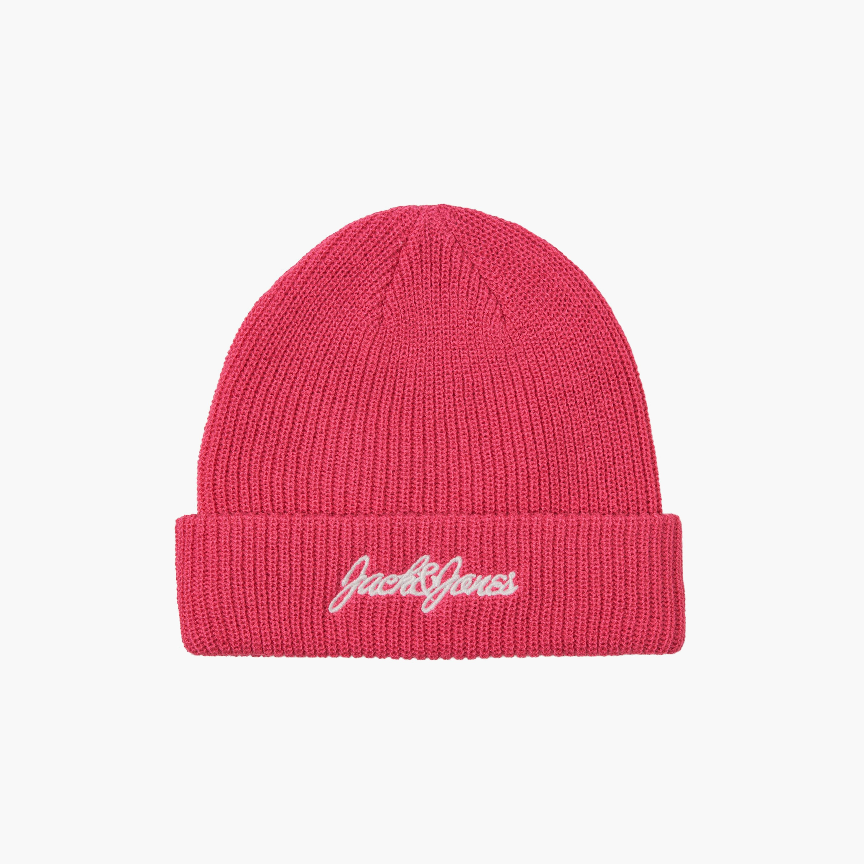Jack & Jones Rib-Knit Beanie with Embroidered Logo-men-caps-image-7