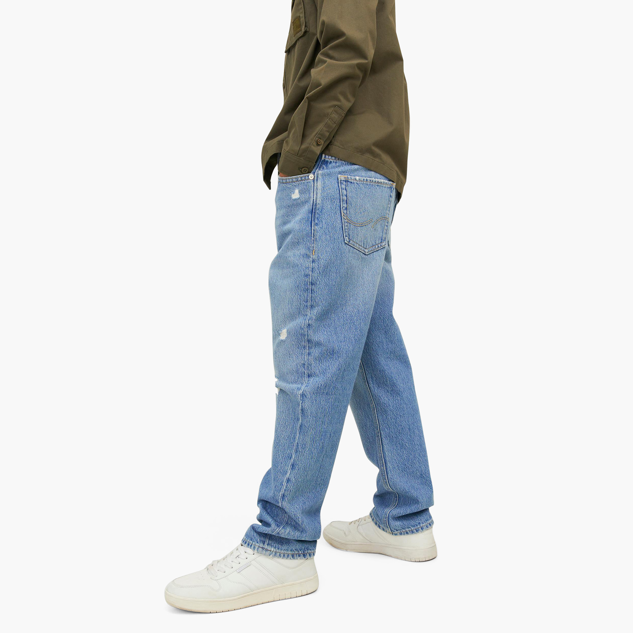 Jack & Jones Junior Ripped Detail Jeans with Pockets-boys-clothing-bottoms-jeans-image-2