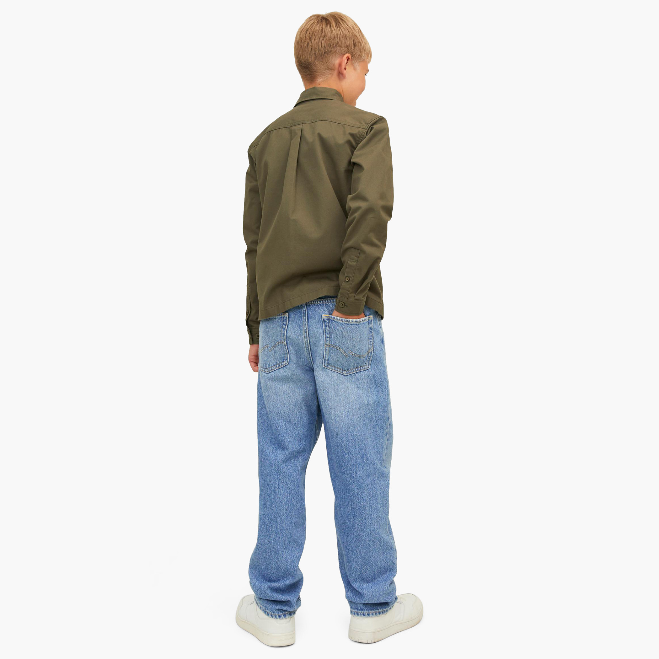Jack & Jones Junior Ripped Detail Jeans with Pockets-boys-clothing-bottoms-jeans-image-8