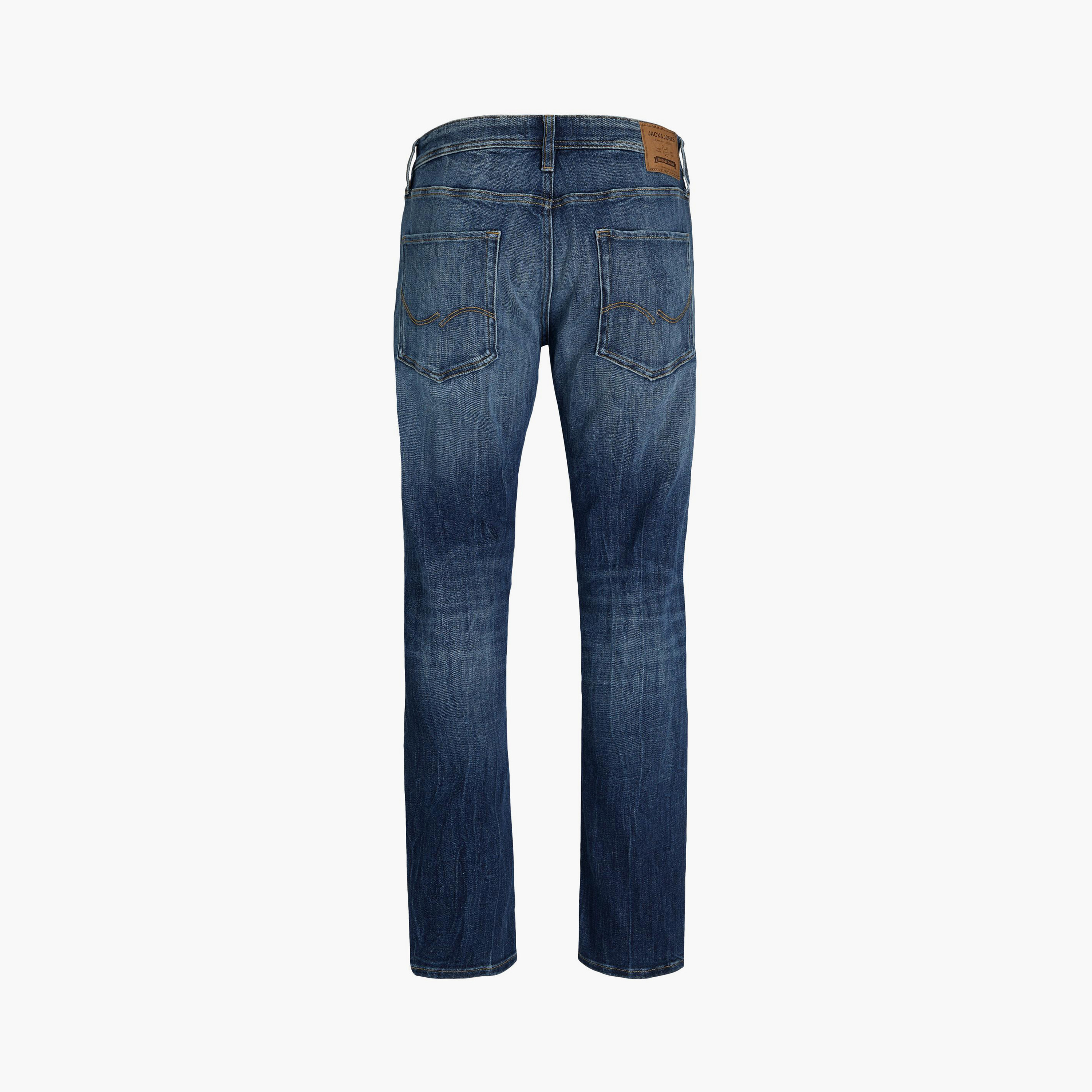  بنطال جينز مزين بجيب من جاك آند جونز بخصر متوسط الارتفاع مع مدبب-men-clothing-bottoms-jeans-image-4