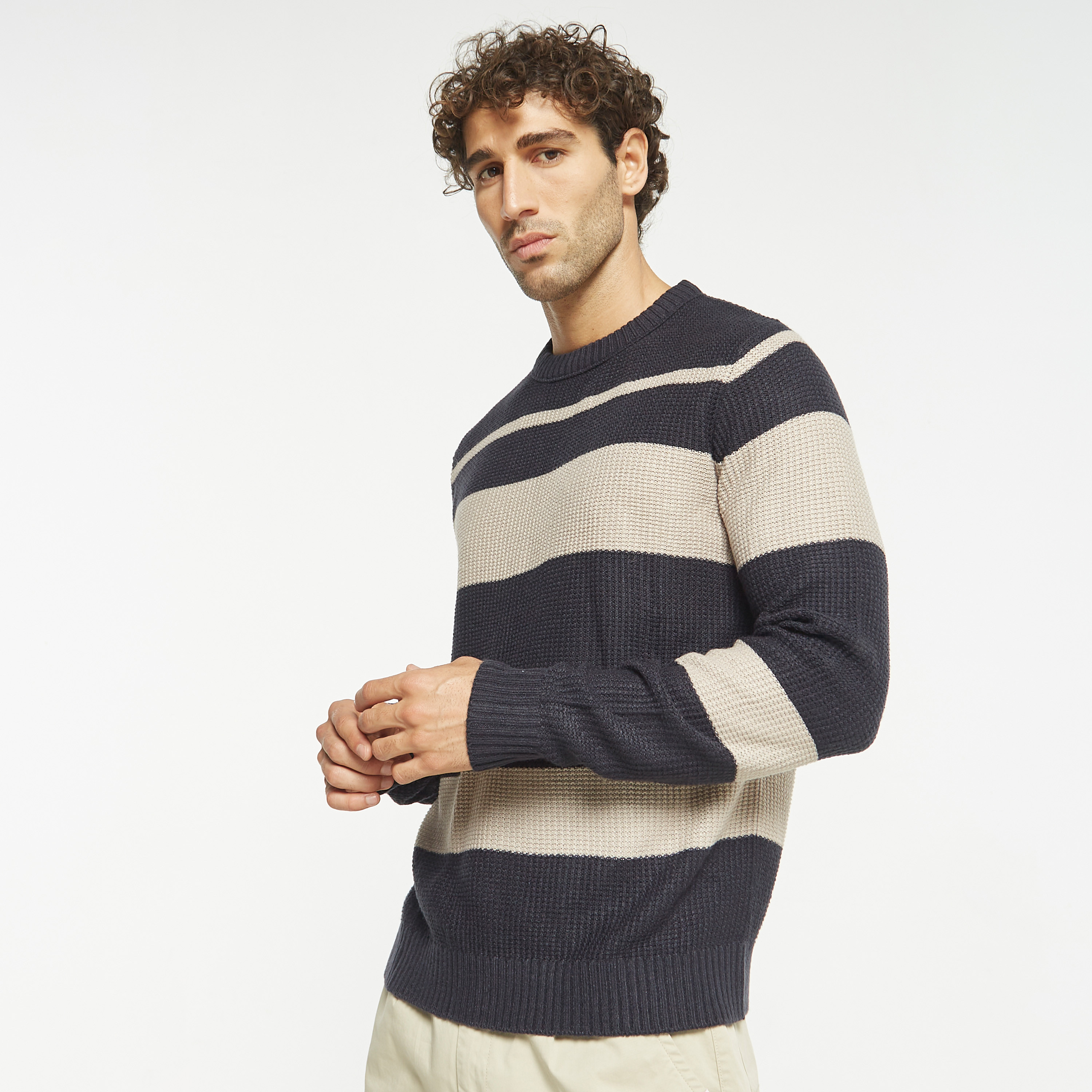 Jack & Jones Colour Block Crew Neck Pullover-men-clothing-sweatersandpullovers-image-1