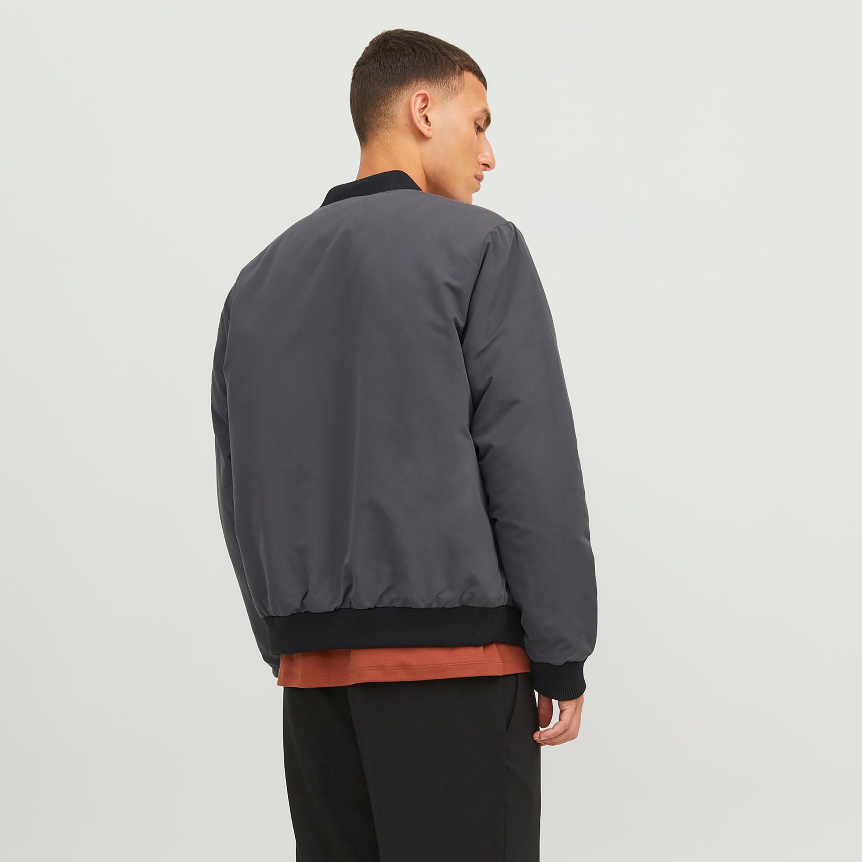 Jack & Jones Plain Baseball Neck Bomber Jacket-men-clothing-jacketsandblazers-jackets-image-4