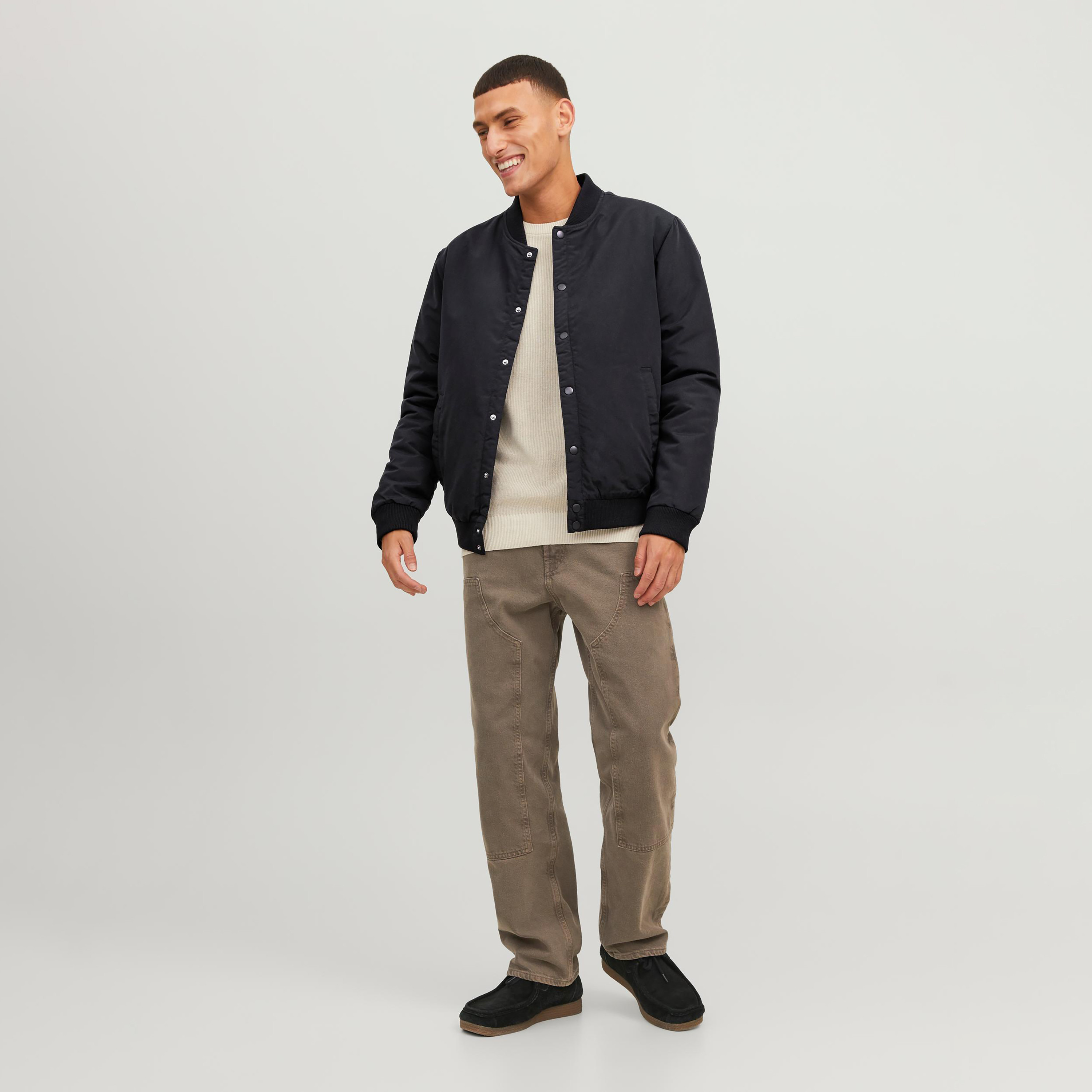 Jack & Jones Plain Baseball Neck Bomber Jacket-men-clothing-jacketsandblazers-jackets-image-7
