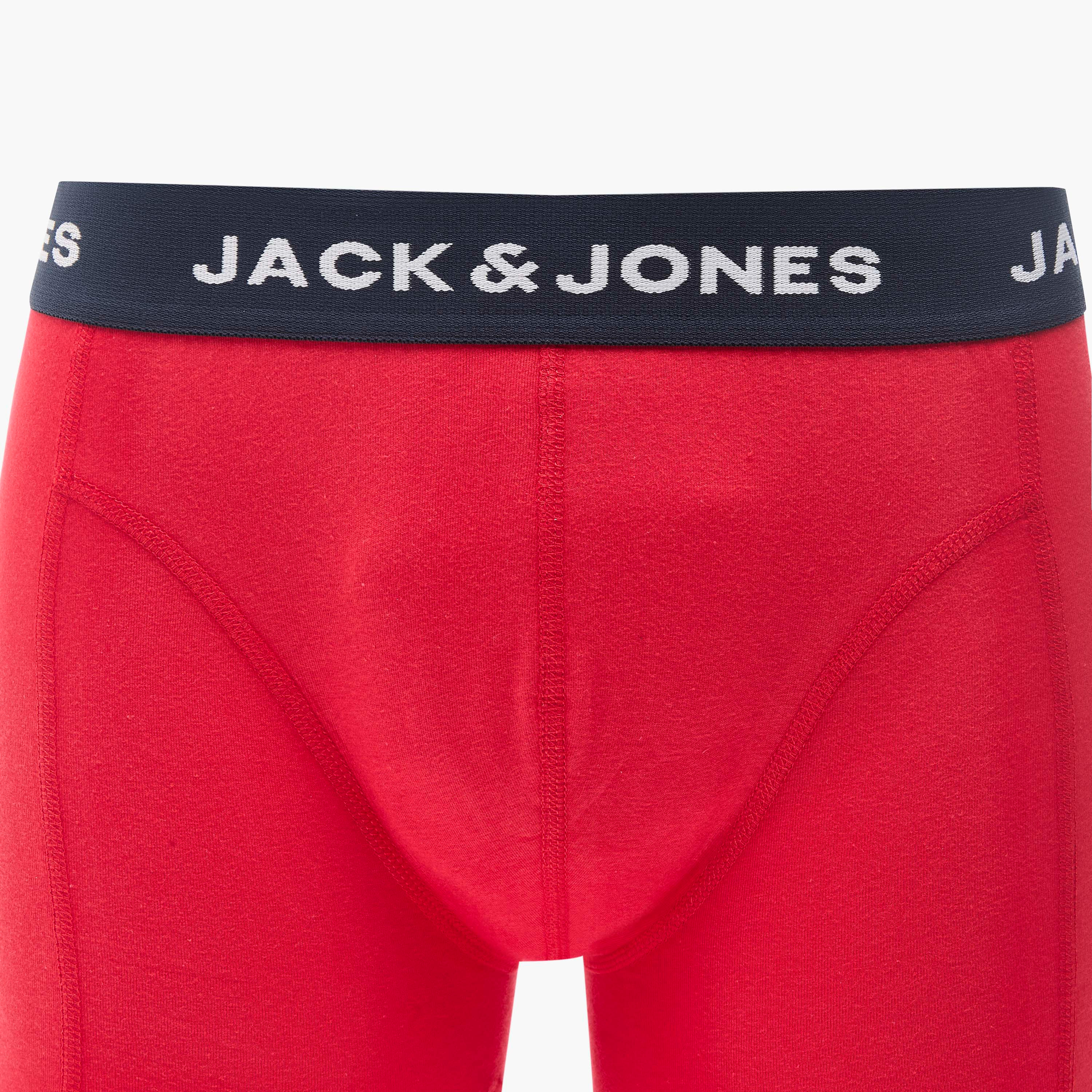 Jack & Jones Solid Trunks with Elasticated Waistband - Set of 3-men-clothing-innerwear-underwear-image-5