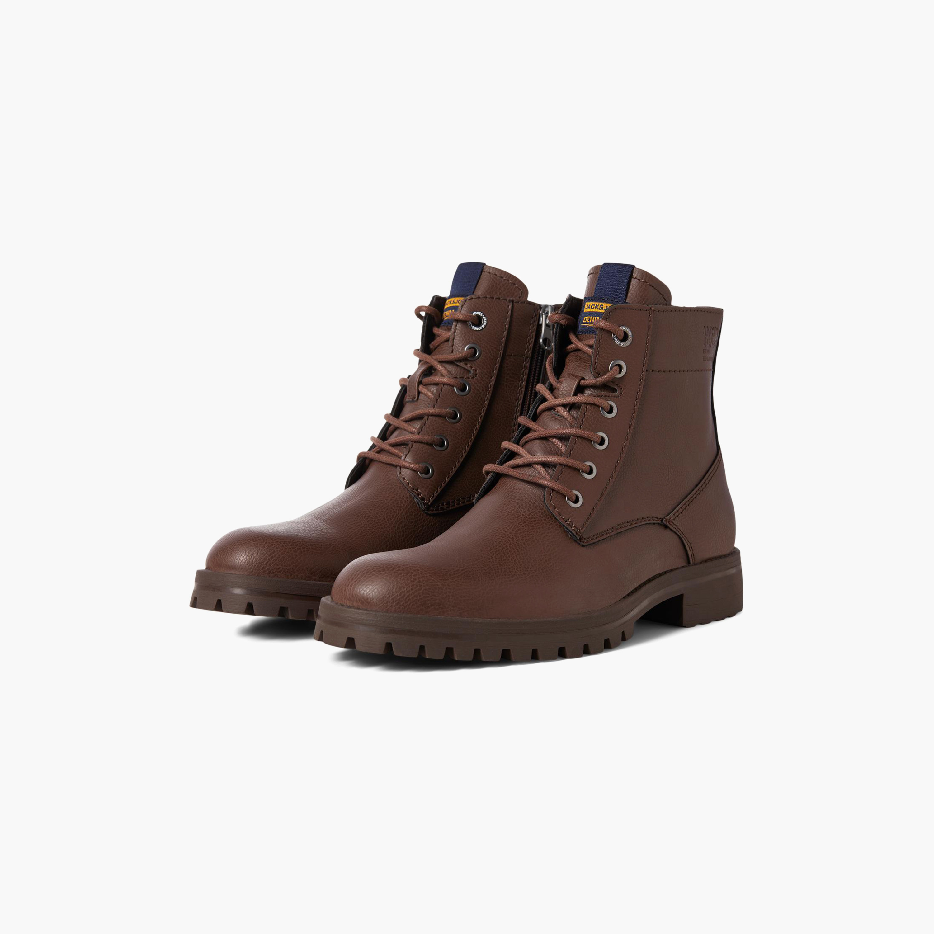 حذاء جاك آند جونز بمقدمة مستديرة ورباط علوي مرتفع  | 12243413-men-shoes-boots-image-9