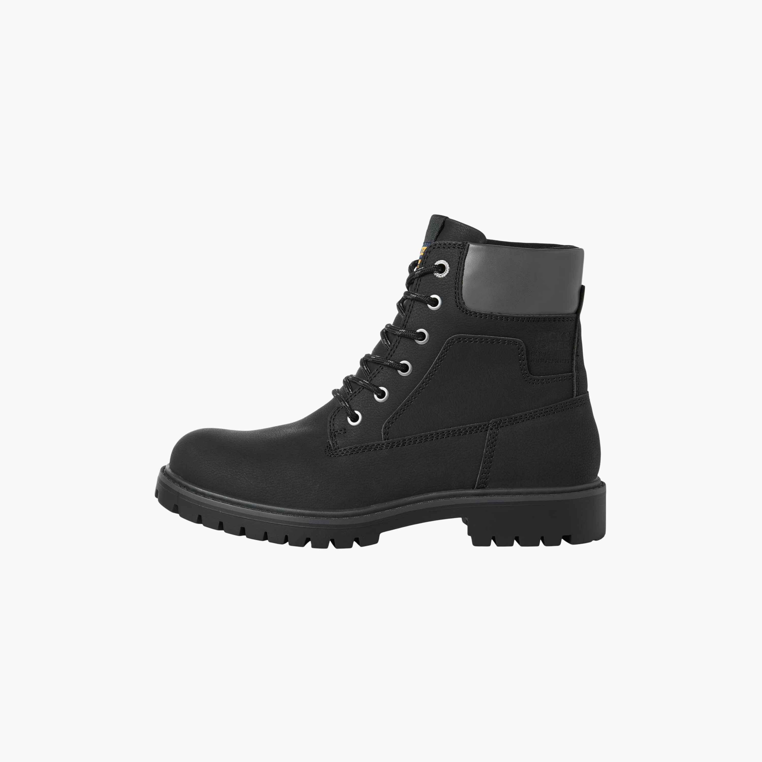 Jack & Jones Round Toe High Top Lace-Up Boots | 12243421-men-shoes-boots-image-2