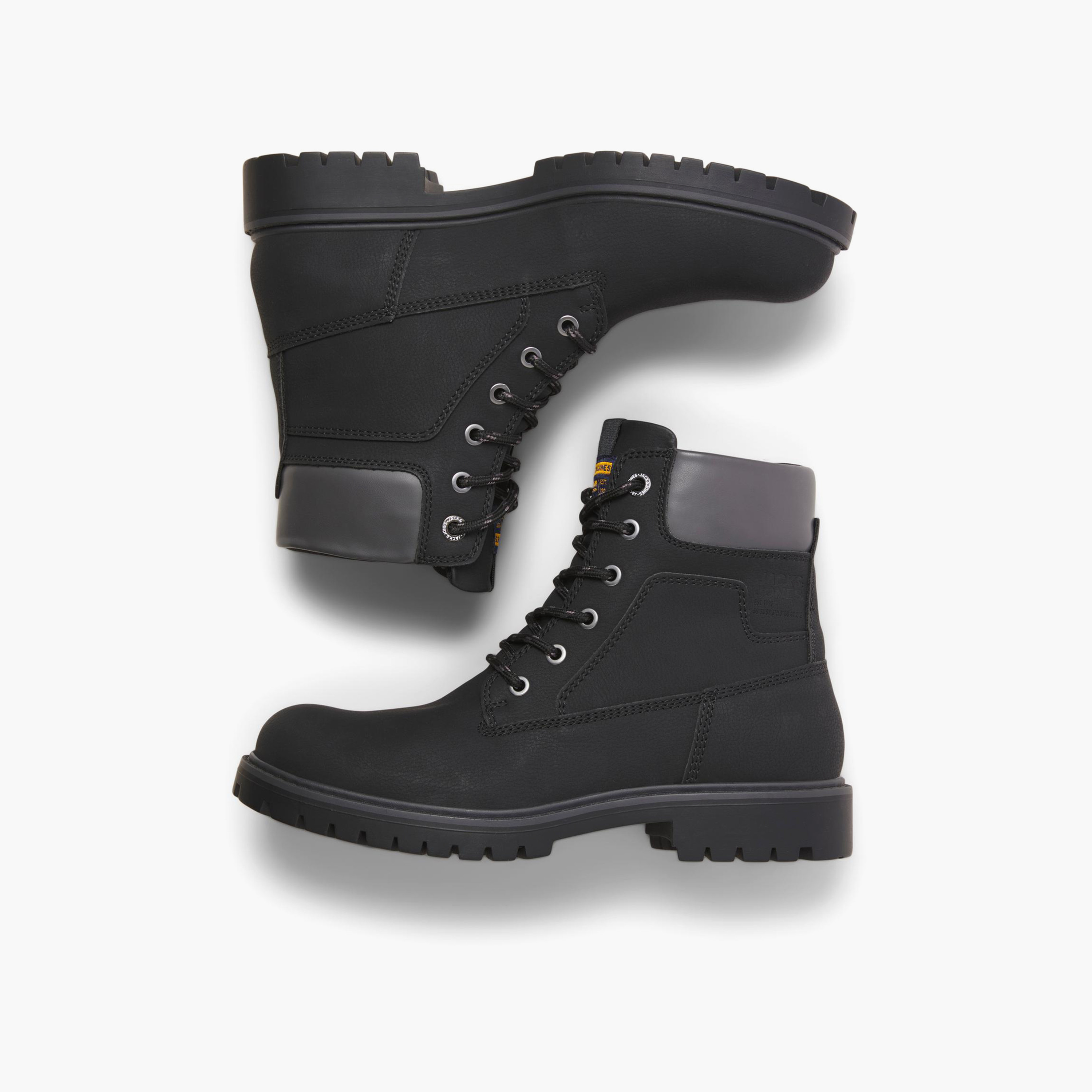 Jack & Jones Round Toe High Top Lace-Up Boots | 12243421-men-shoes-boots-image-3