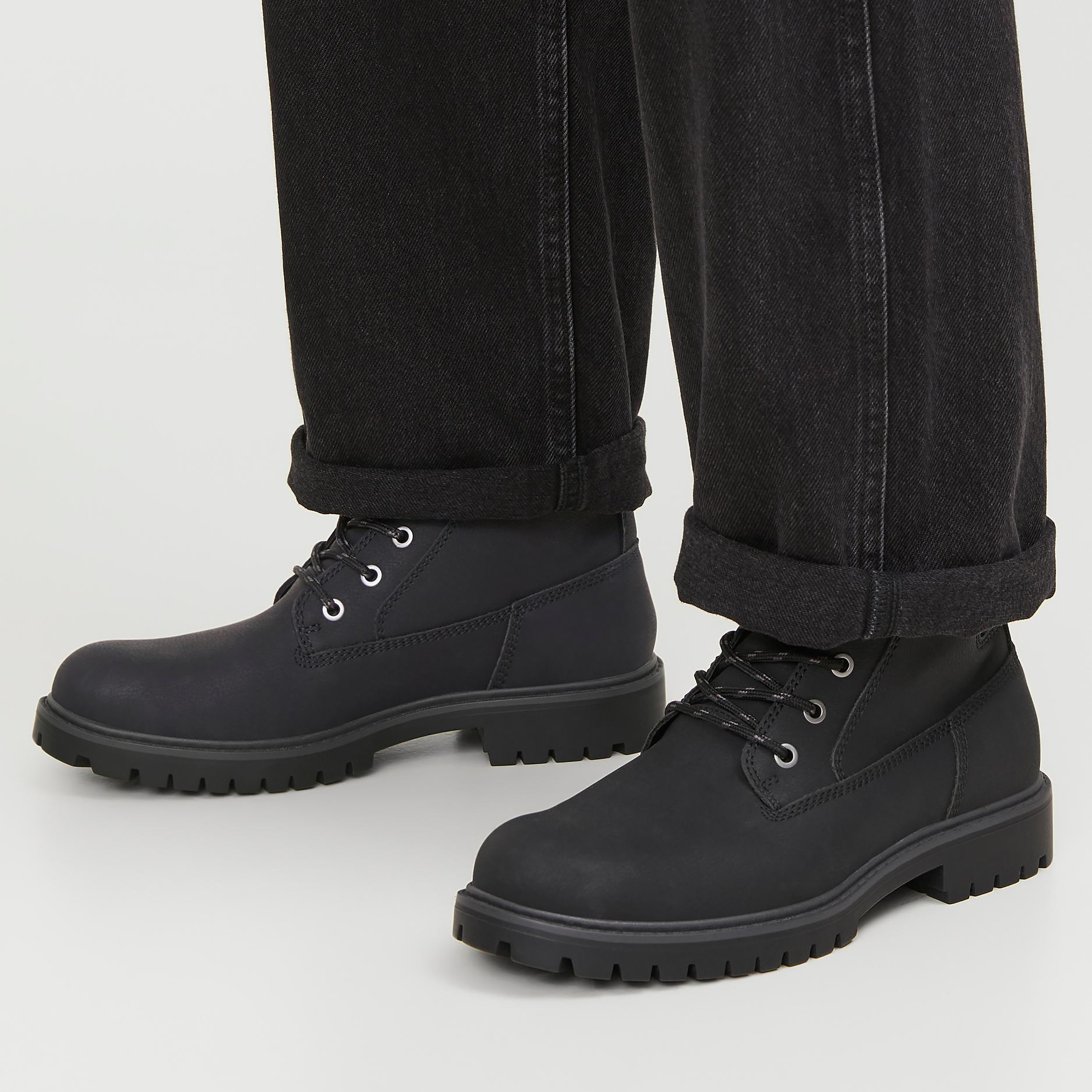 Jack & Jones Round Toe High Top Lace-Up Boots | 12243421-men-shoes-boots-image-6