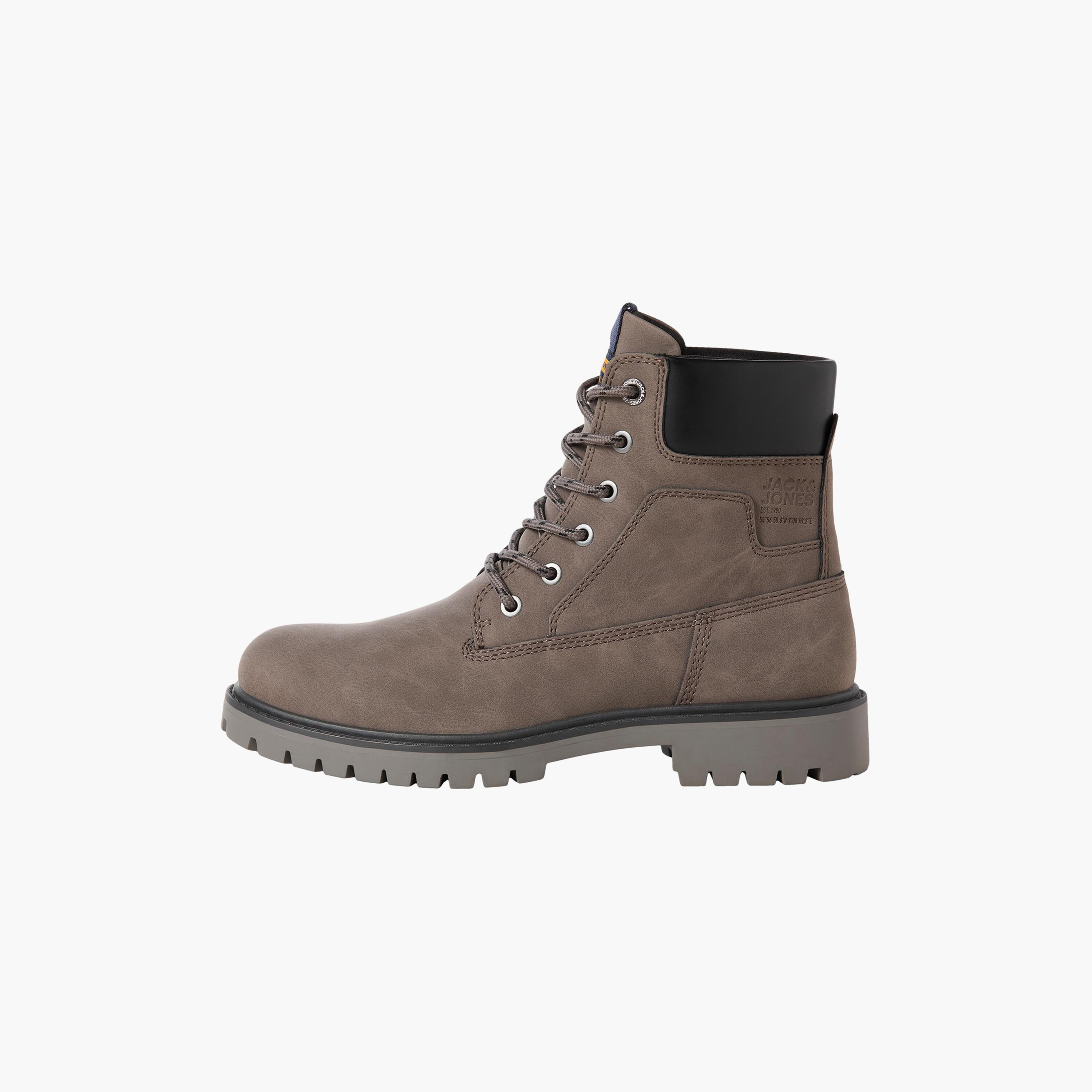 Jack & Jones Round Toe High Top Lace-Up Boots | 12243421-men-shoes-boots-image-8