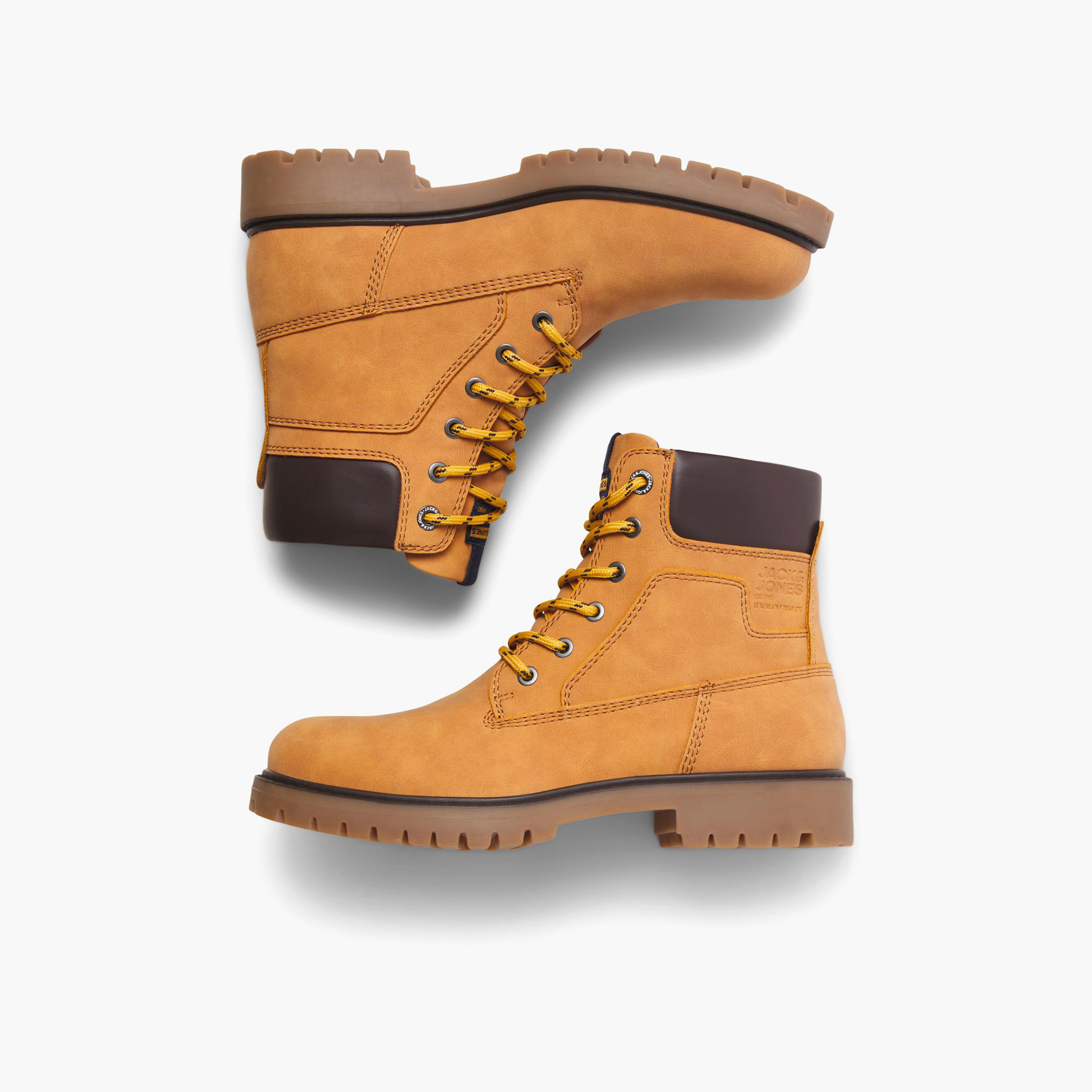 Jack & Jones Round Toe High Top Lace-Up Boots | 12243421-men-shoes-boots-image-13