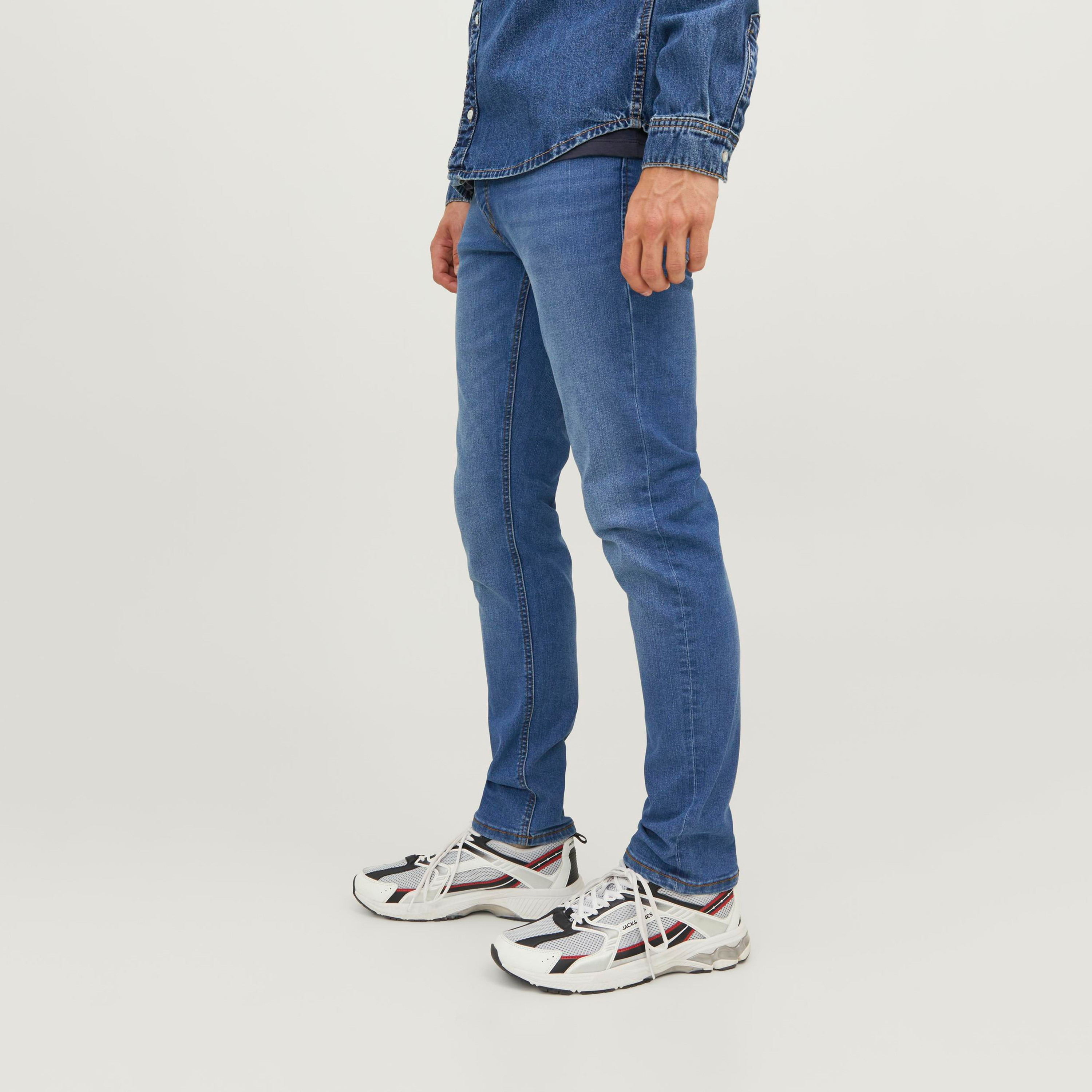 Jack & Jones Blue Slim Fit Low-Rise Classic Five-Pocket Jeans-men-clothing-bottoms-jeans-image-2