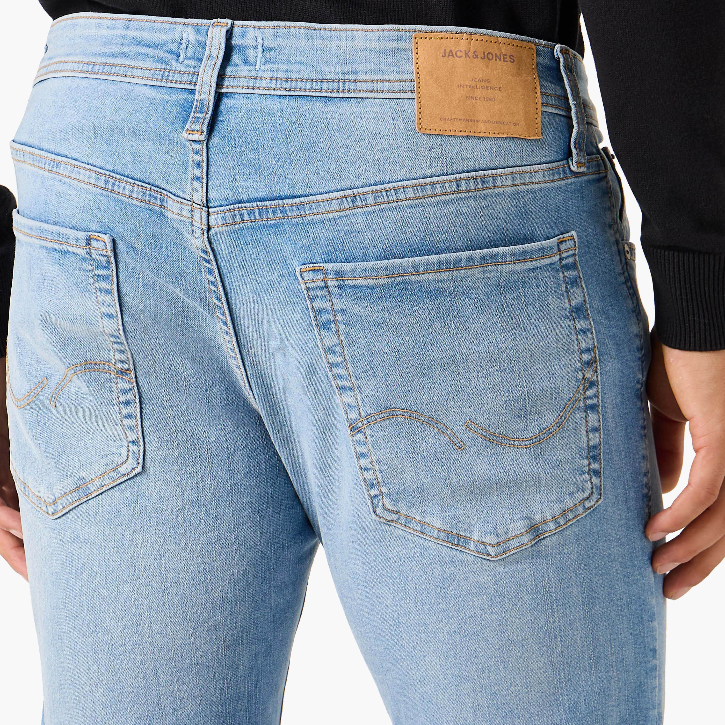 Jack & Jones Blue Slim Fit Low-Rise Classic Five-Pocket Jeans-men-clothing-bottoms-jeans-image-5