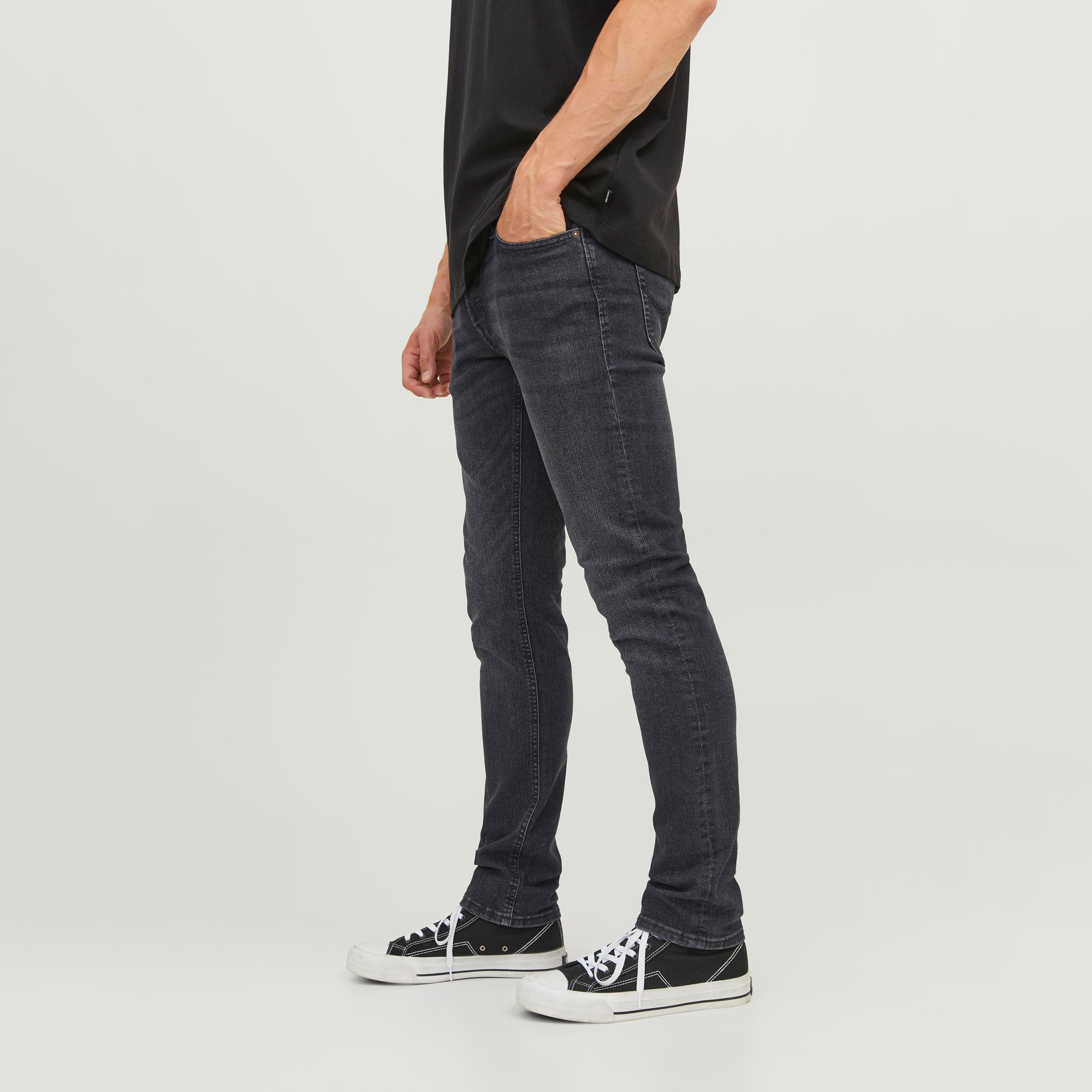 Jack & Jones Grey Slim Fit Low-Rise Classic Five-Pocket Jeans-men-clothing-bottoms-jeans-image-2