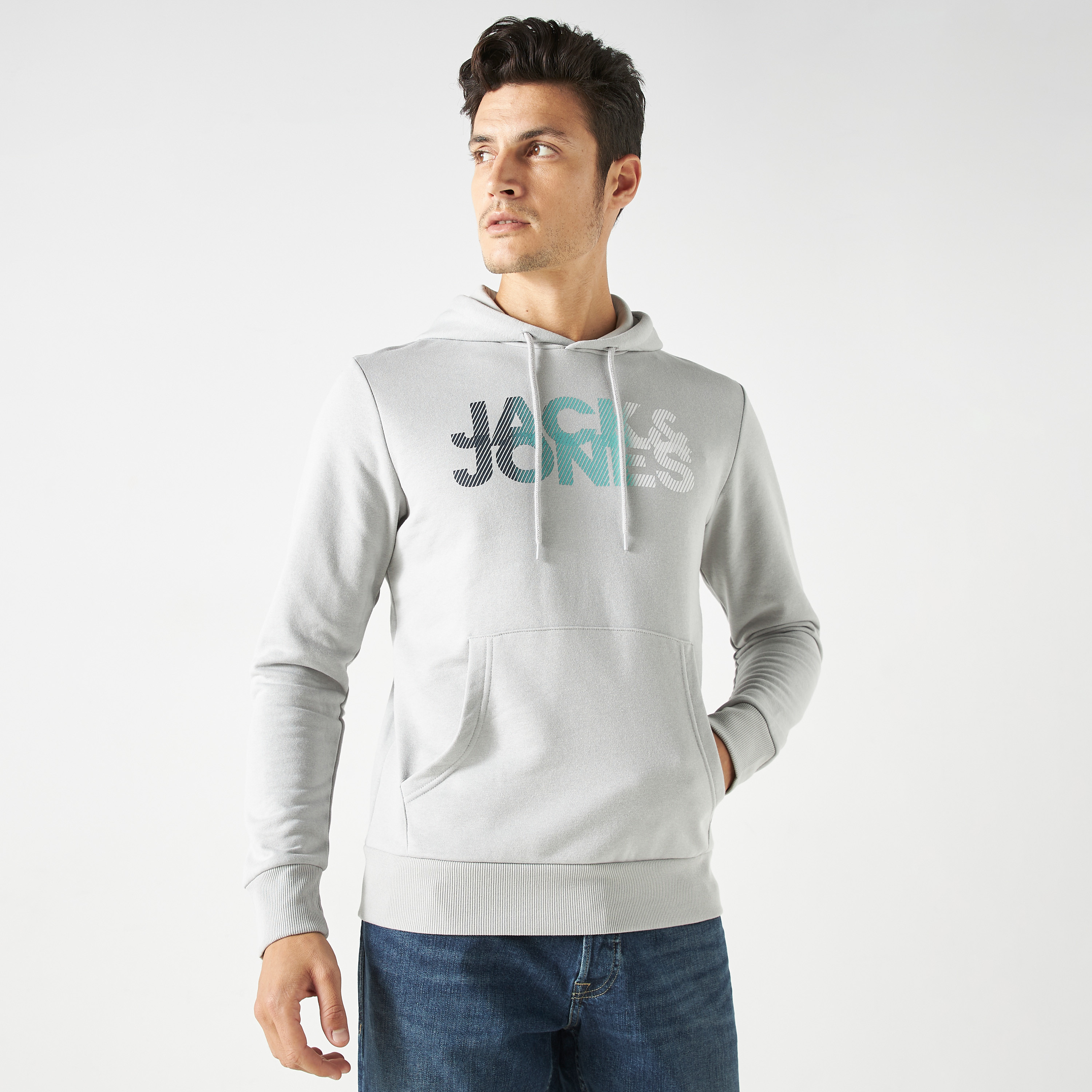 Jack & Jones Logo Long Sleeves Hoodie with Kangaroo Pocket-men-winterwear-hoodiesandsweatshirts-image-1