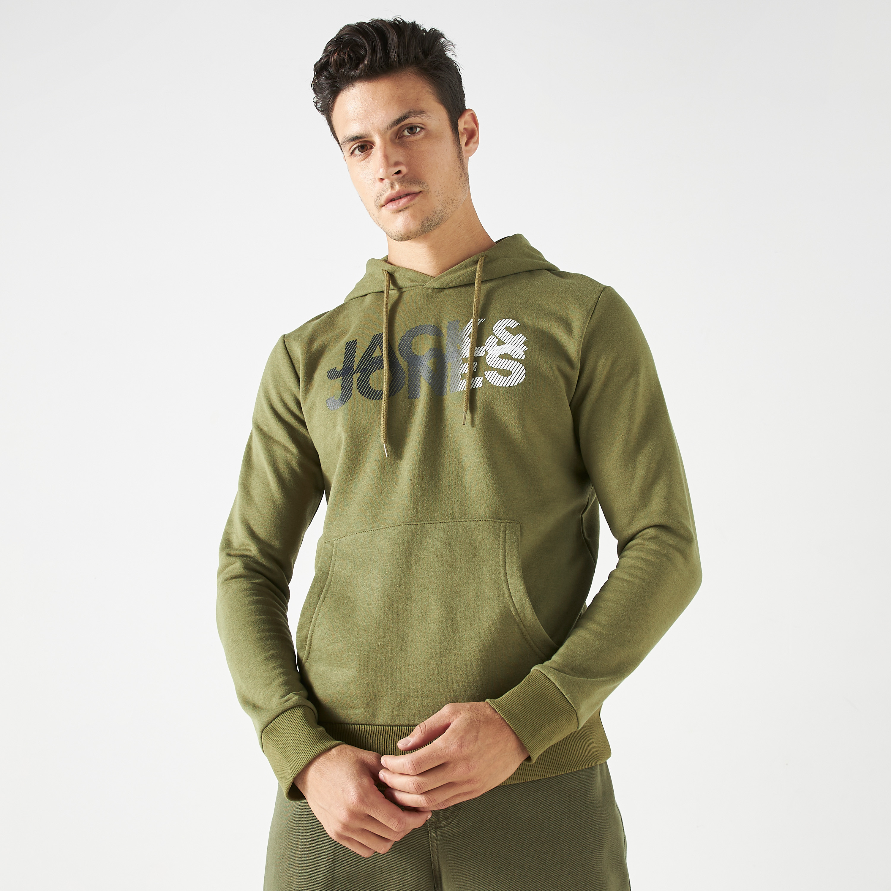 Jack & Jones Logo Long Sleeves Hoodie with Kangaroo Pocket-men-winterwear-hoodiesandsweatshirts-image-1