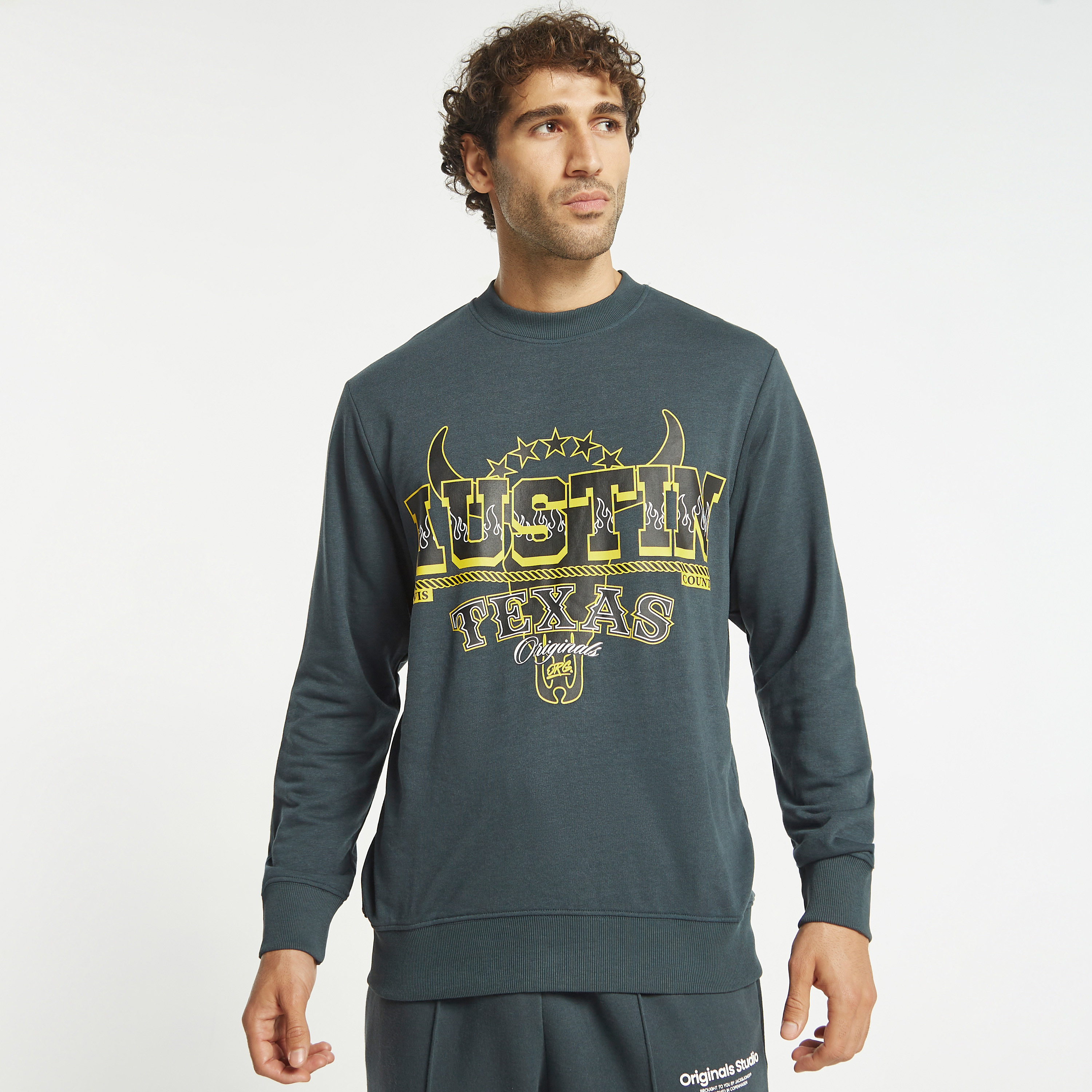 Jack & Jones Printed Crew Neck Sweatshirt-men-winterwear-hoodiesandsweatshirts-image-5