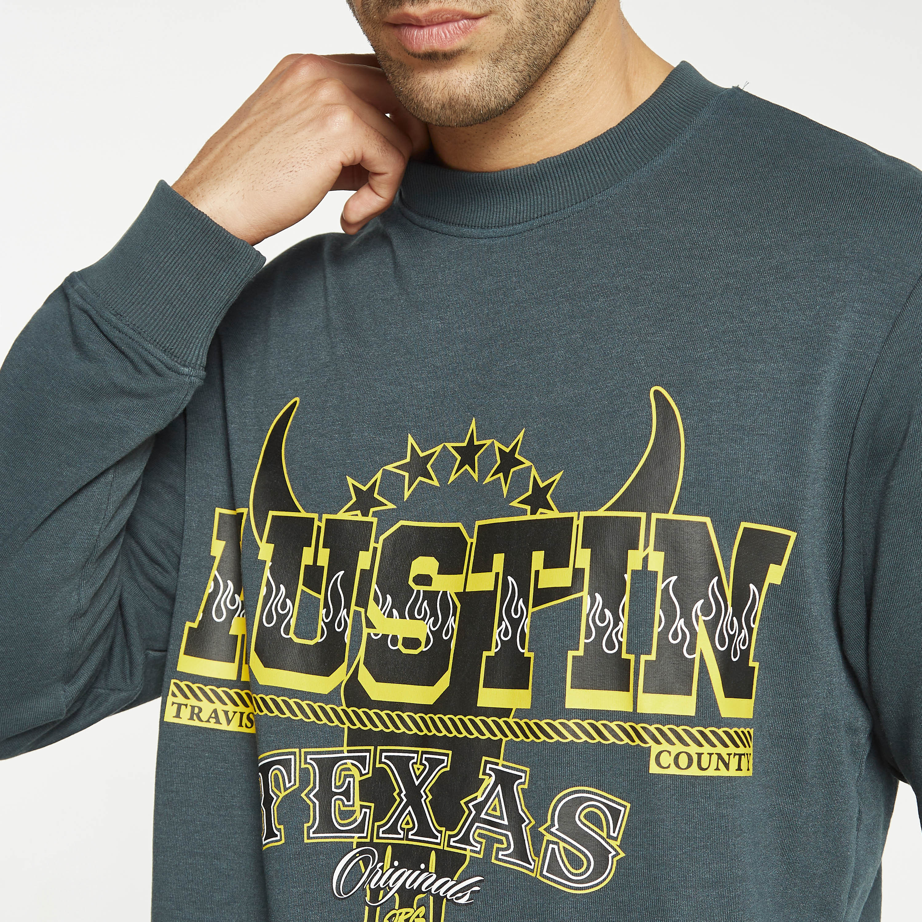 Jack & Jones Printed Crew Neck Sweatshirt-men-winterwear-hoodiesandsweatshirts-image-8