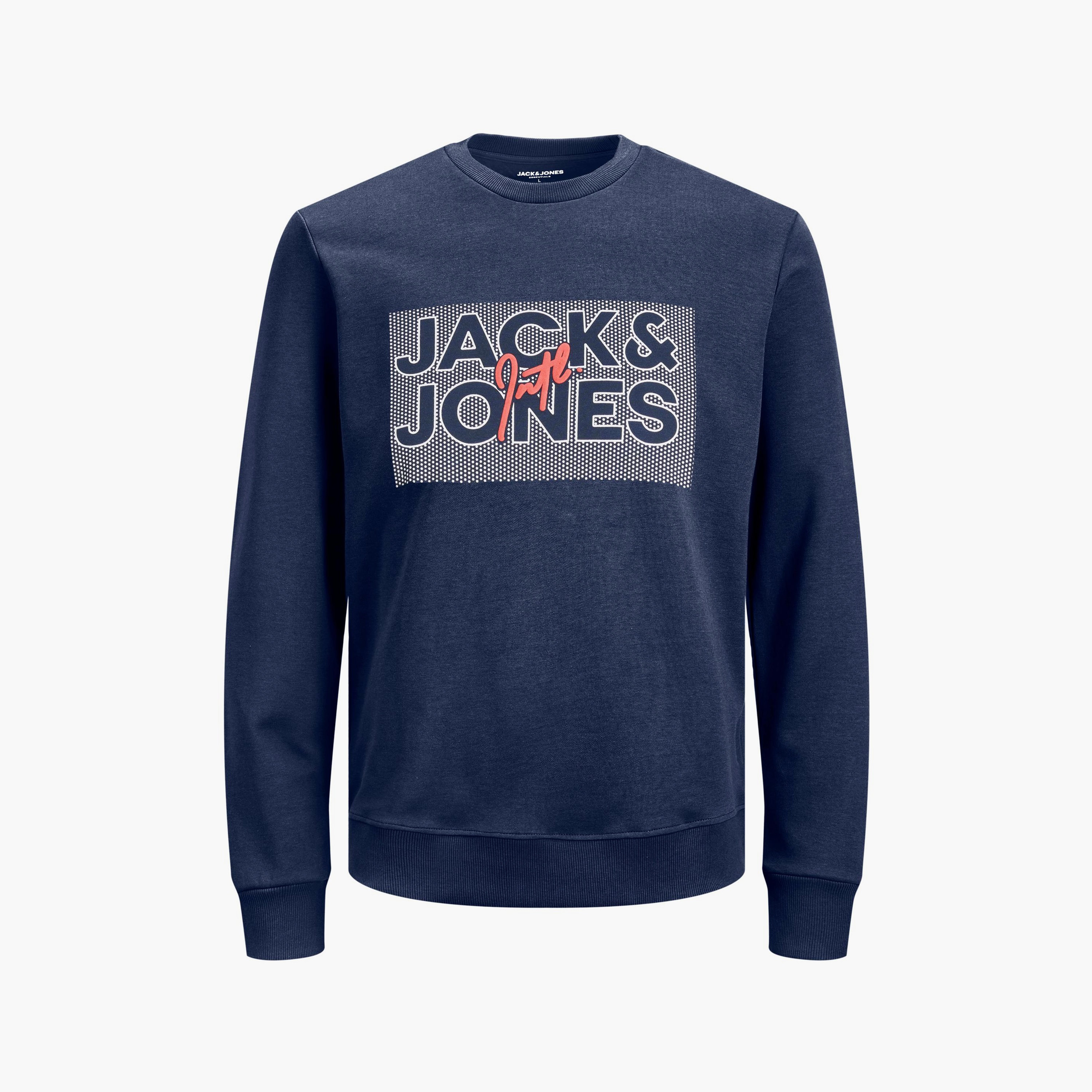 سويت شيرت من جاك آند جونز بأكمام طويلة وياقة مستديرة -men-winterwear-hoodiesandsweatshirts-image-1