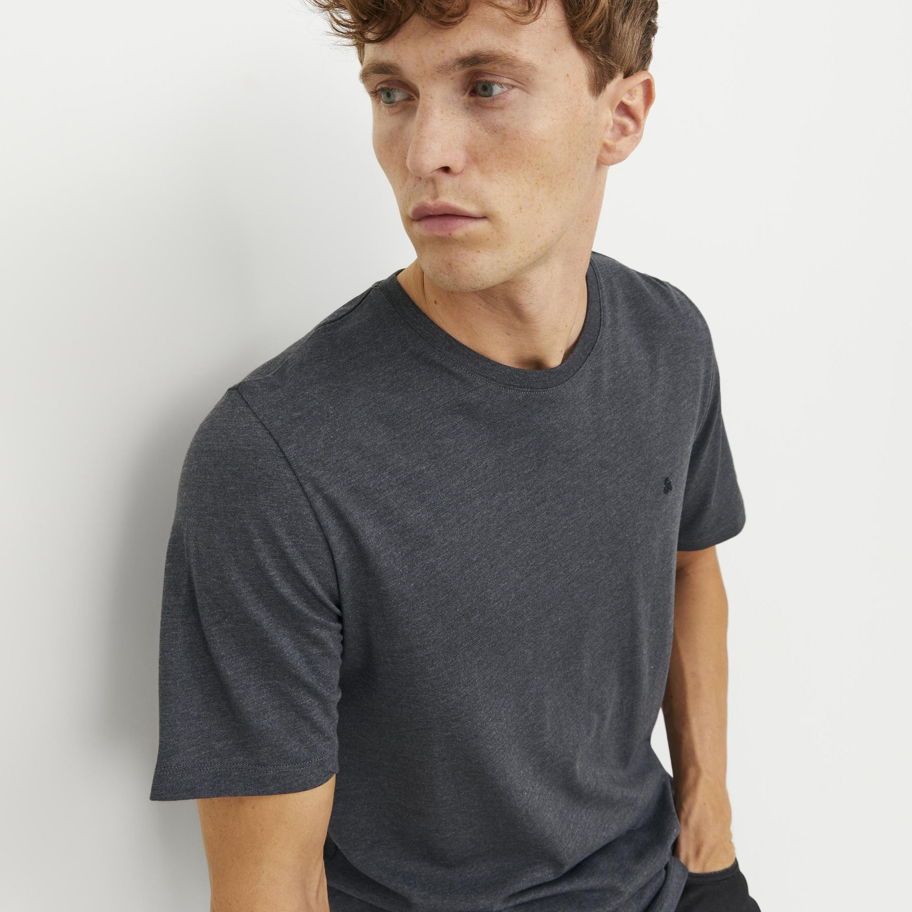 تي شيرت رجالي بأكمام قصيرة وياقة دائرية وشعار مطرز من جاك اند جونز-men-clothing-tshirtsandpolos-tshirts-image-3
