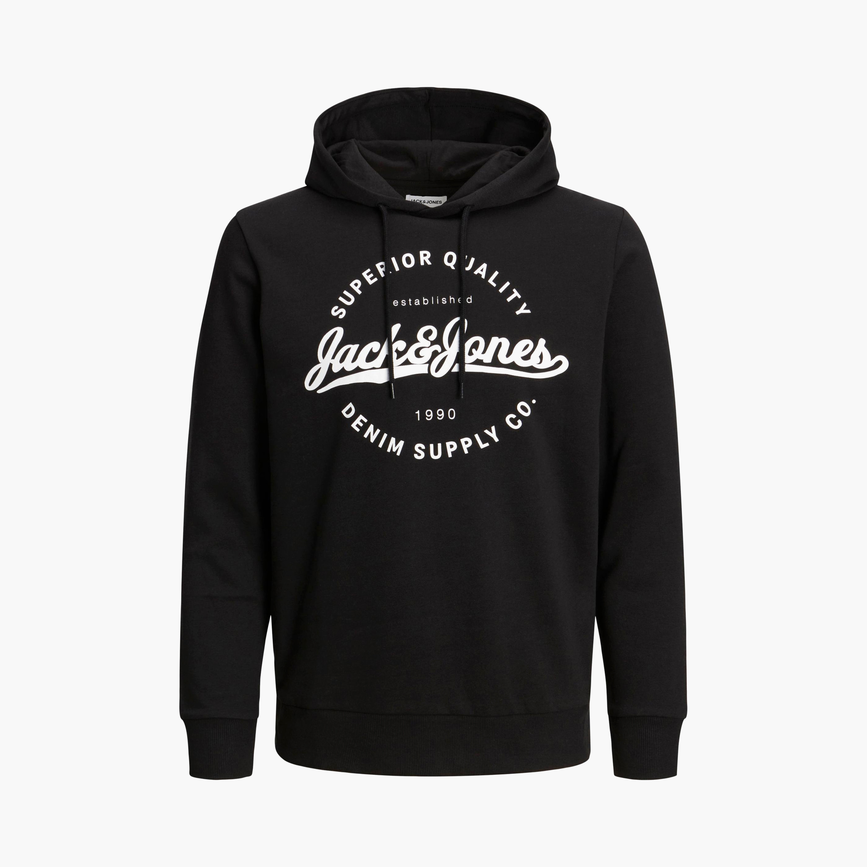 هودي جاك آند جونز ذو بلس سائز مع شعار بأكمام طويلة-men-winterwear-hoodiesandsweatshirts-image-1