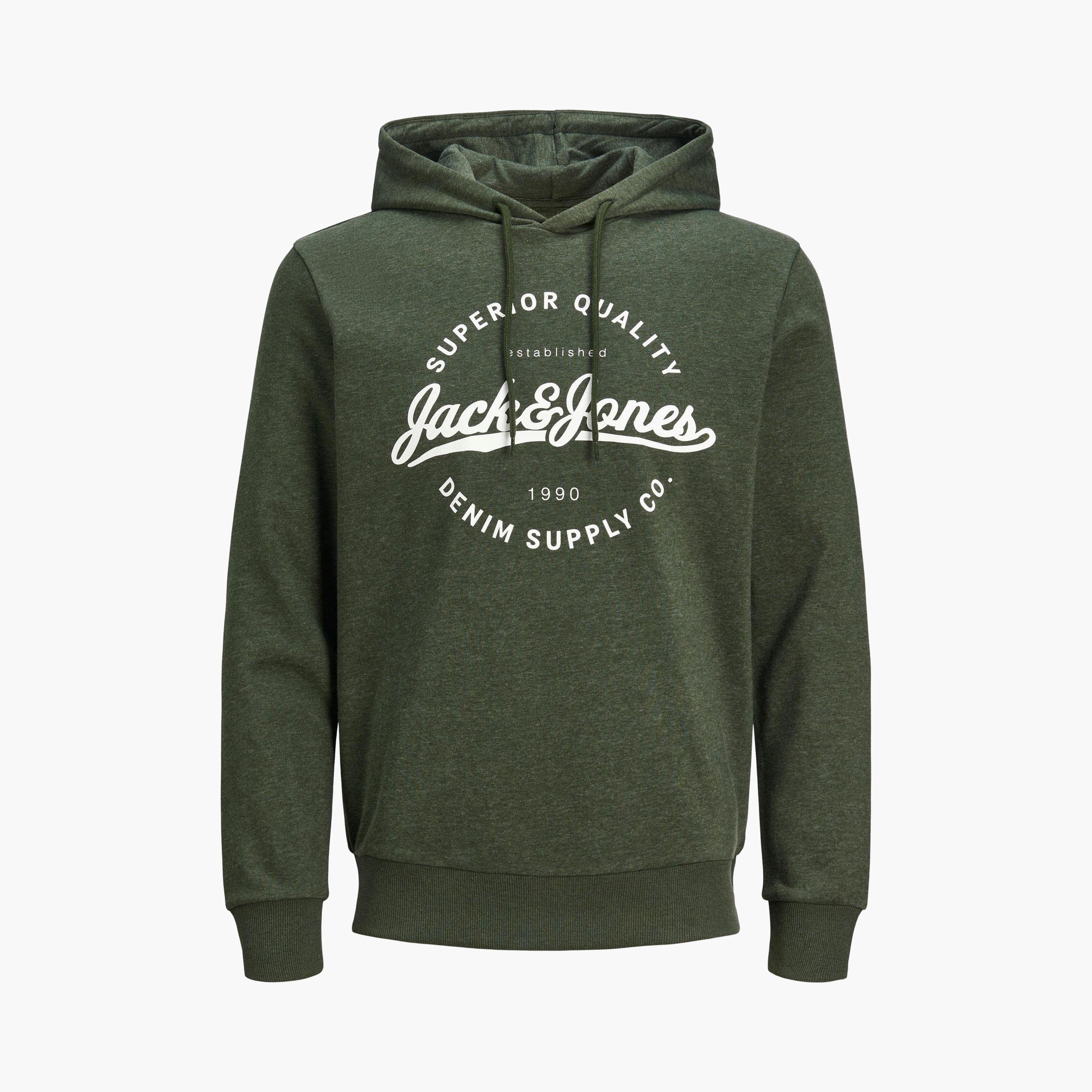 هودي جاك آند جونز ذو بلس سائز مع شعار بأكمام طويلة-men-winterwear-hoodiesandsweatshirts-image-2