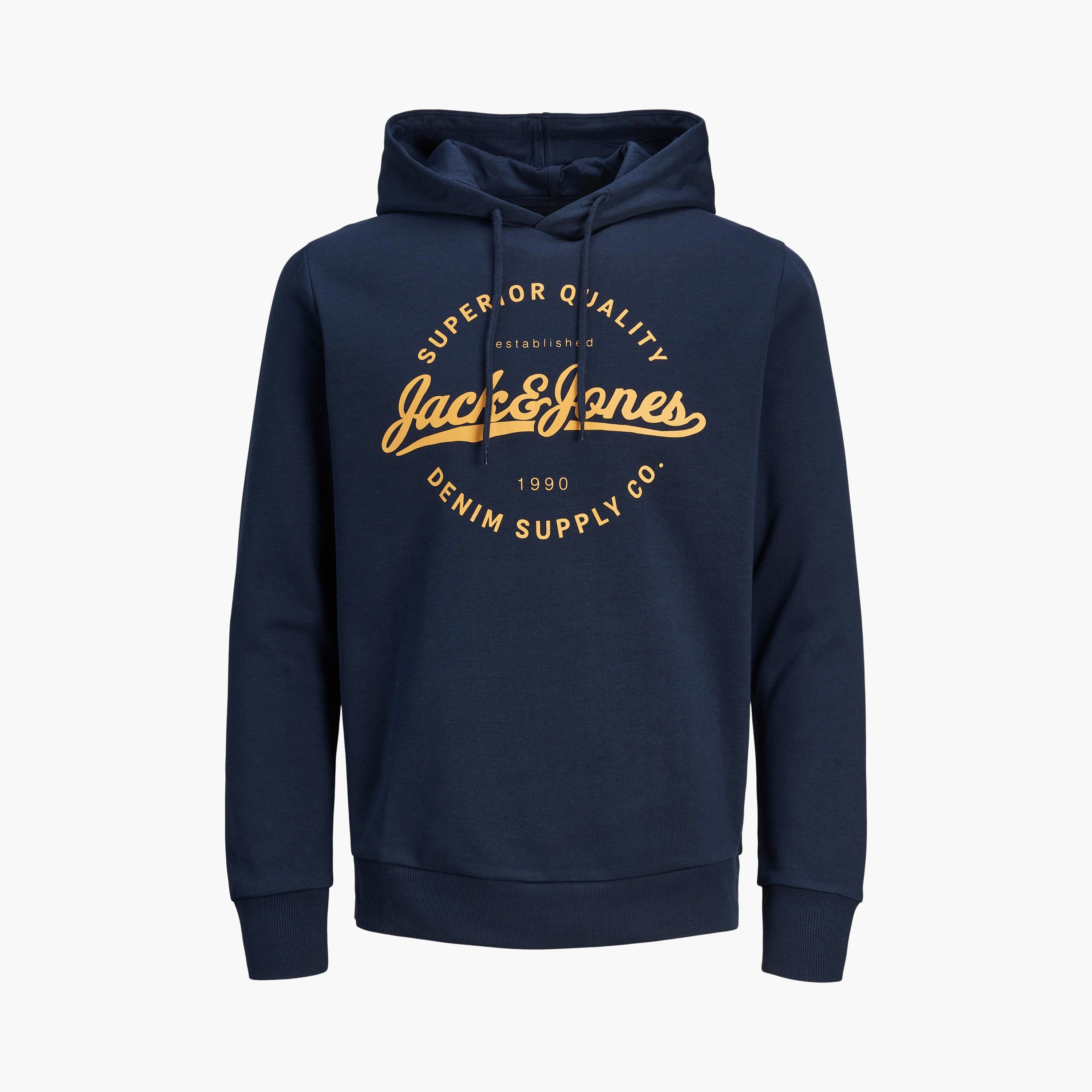 هودي جاك آند جونز ذو بلس سائز مع شعار بأكمام طويلة-men-winterwear-hoodiesandsweatshirts-image-3