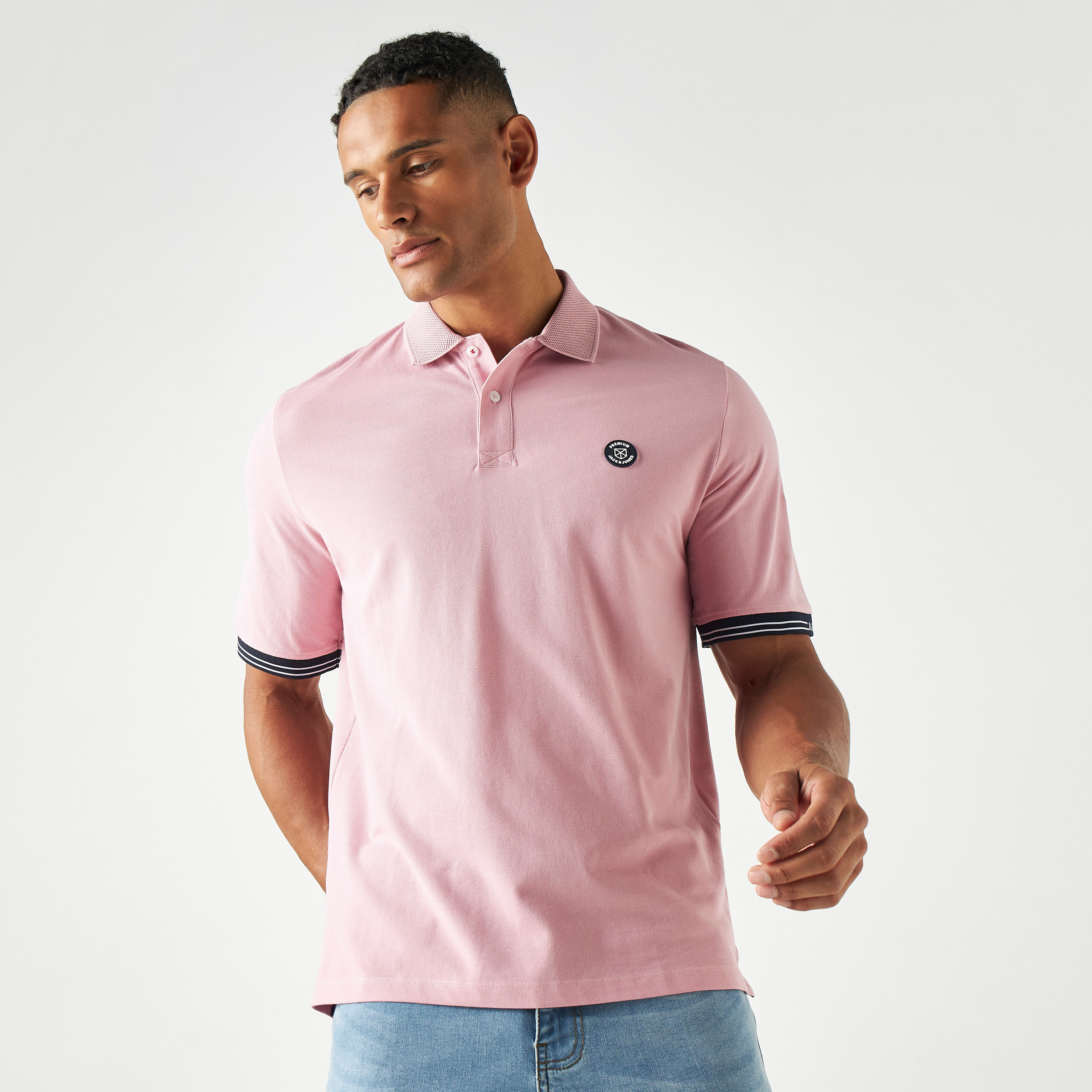 Jack & Jones Plain Collared Short Sleeves Polo T-Shirt-men-clothing-tshirtsandpolos-polos-image-1
