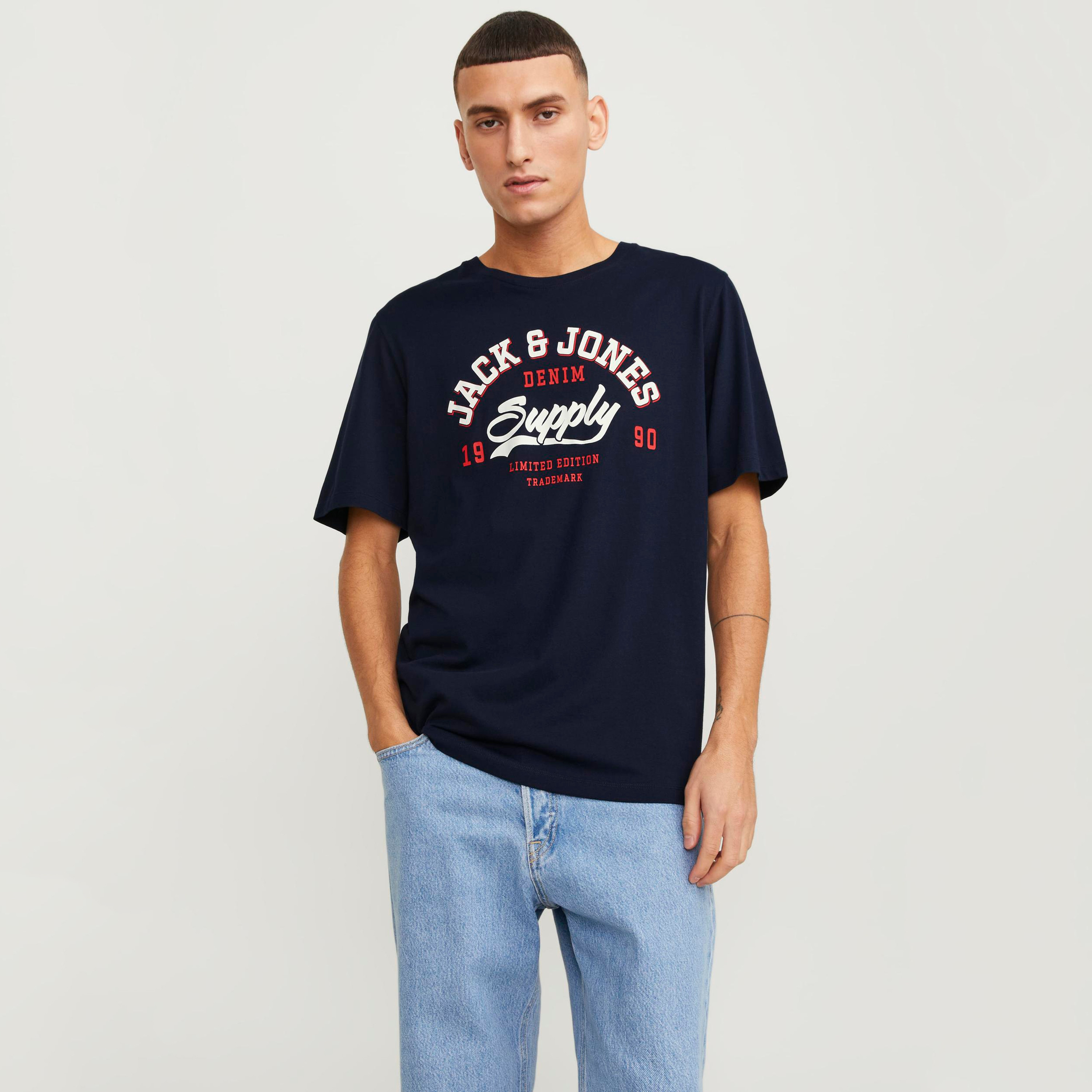 Jack & Jones Logo Crew Neck Short Sleeves T-Shirt-men-clothing-tshirtsandpolos-tshirts-image-1