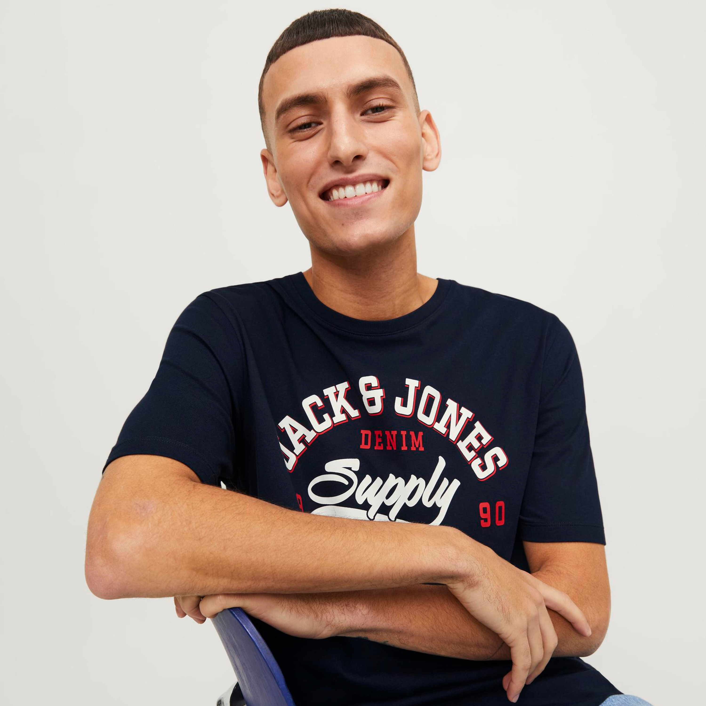 Jack & Jones Logo Crew Neck Short Sleeves T-Shirt-men-clothing-tshirtsandpolos-tshirts-image-3