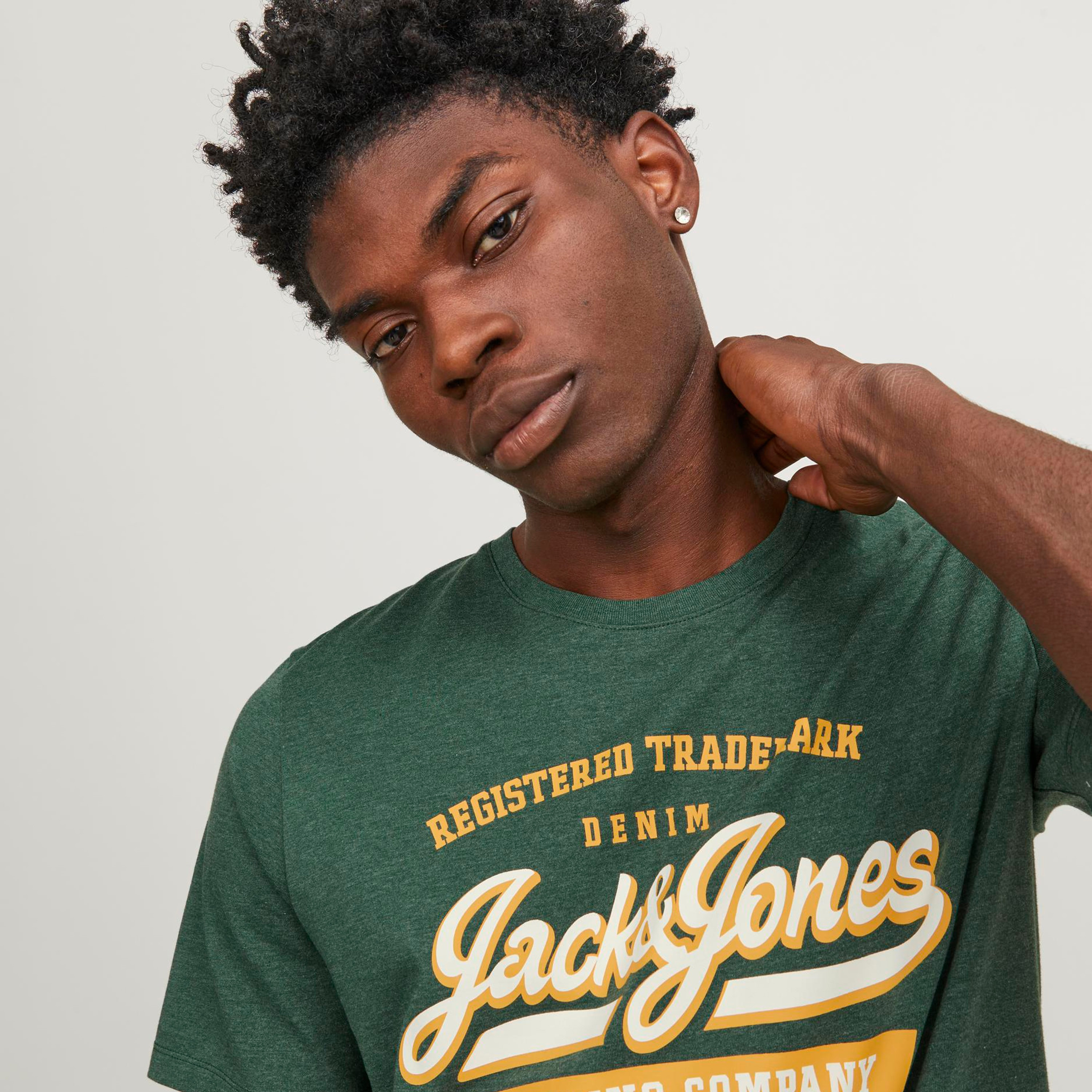 Jack & Jones Logo Crew Neck Short Sleeves T-Shirt-men-clothing-tshirtsandpolos-tshirts-image-3