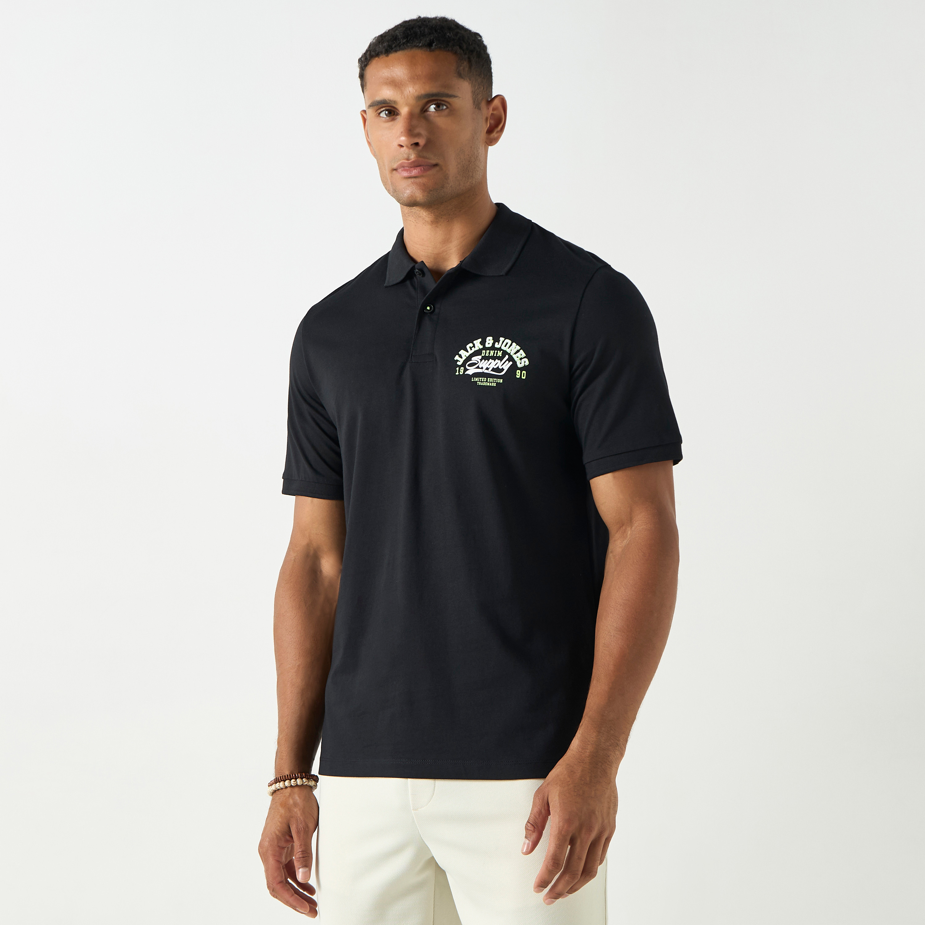 Jack & Jones Logo Collared Short Sleeves Polo T-Shirt-men-clothing-tshirtsandpolos-polos-image-1