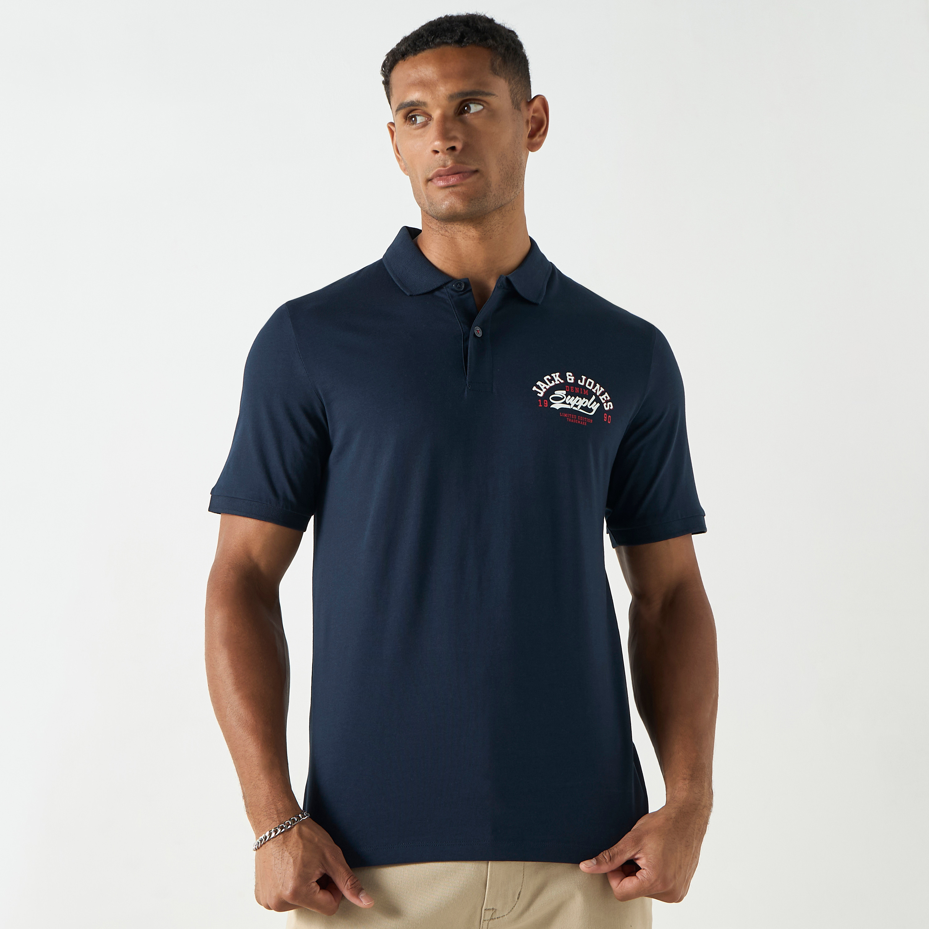 بولو تي شيرت ذو ياقة من جاك آند جونز بأكمام قصيرة مع شعار-men-clothing-tshirtsandpolos-polos-image-9