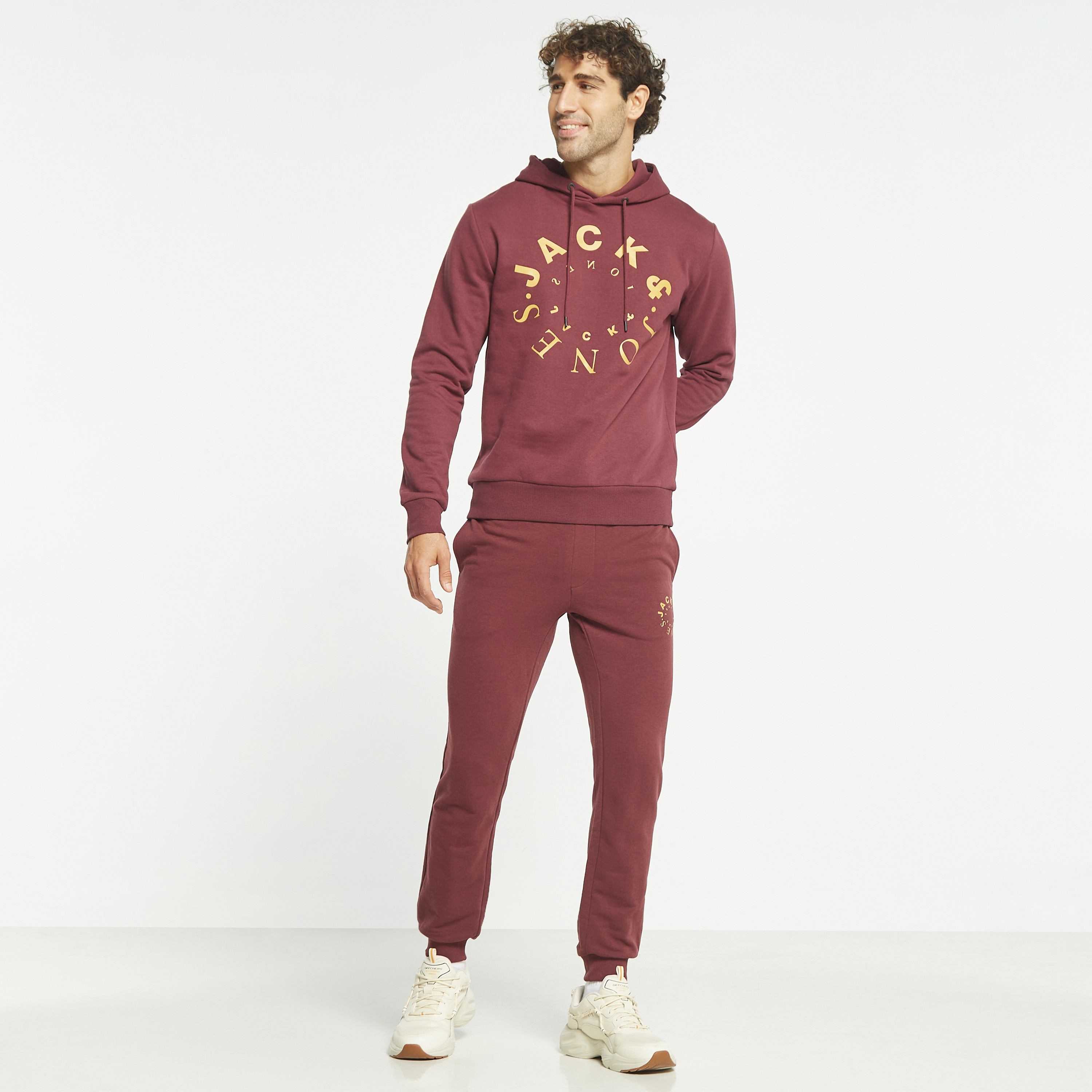 Jack & Jones Logo Mid-Rise Drawstring Joggers-men-clothing-bottoms-joggers-image-2