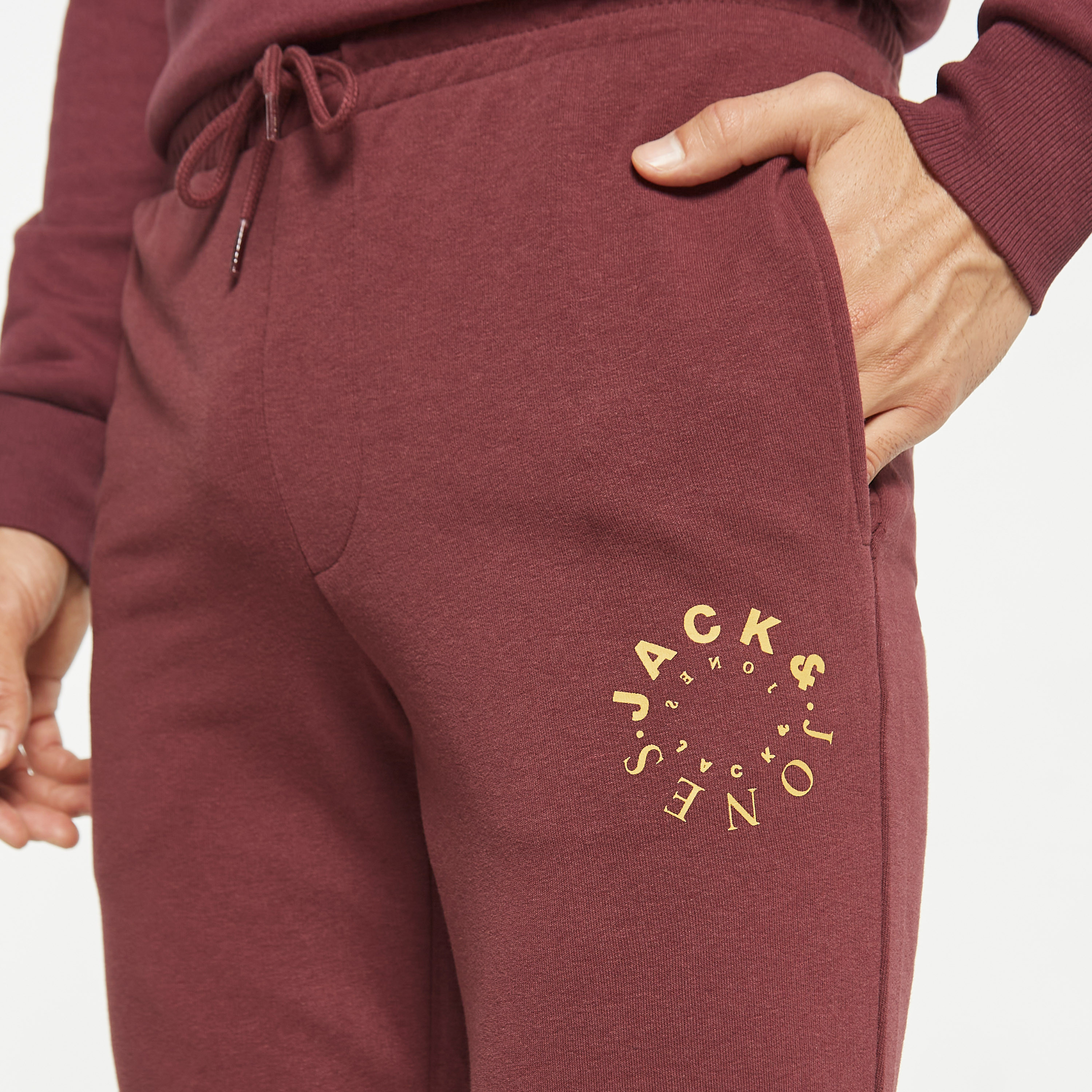 Jack & Jones Logo Mid-Rise Drawstring Joggers-men-clothing-bottoms-joggers-image-4