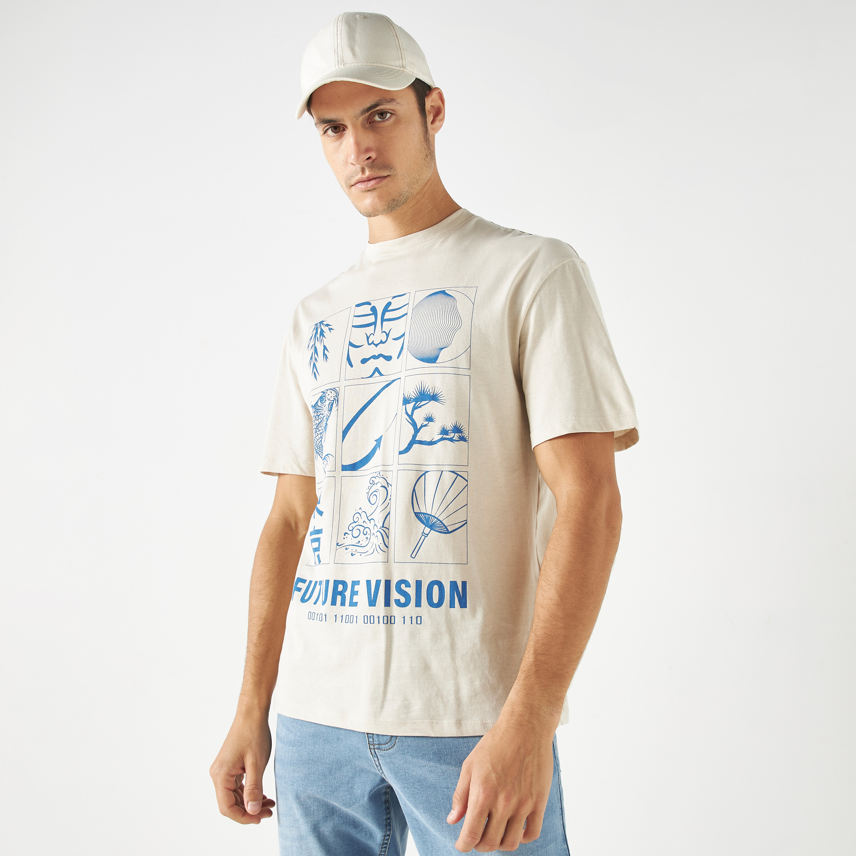 تي شيرت من جاك آند جونز مع جرافيك بأكمام قصيرة و ياقة مستديرة-men-clothing-tshirtsandpolos-tshirts-image-5