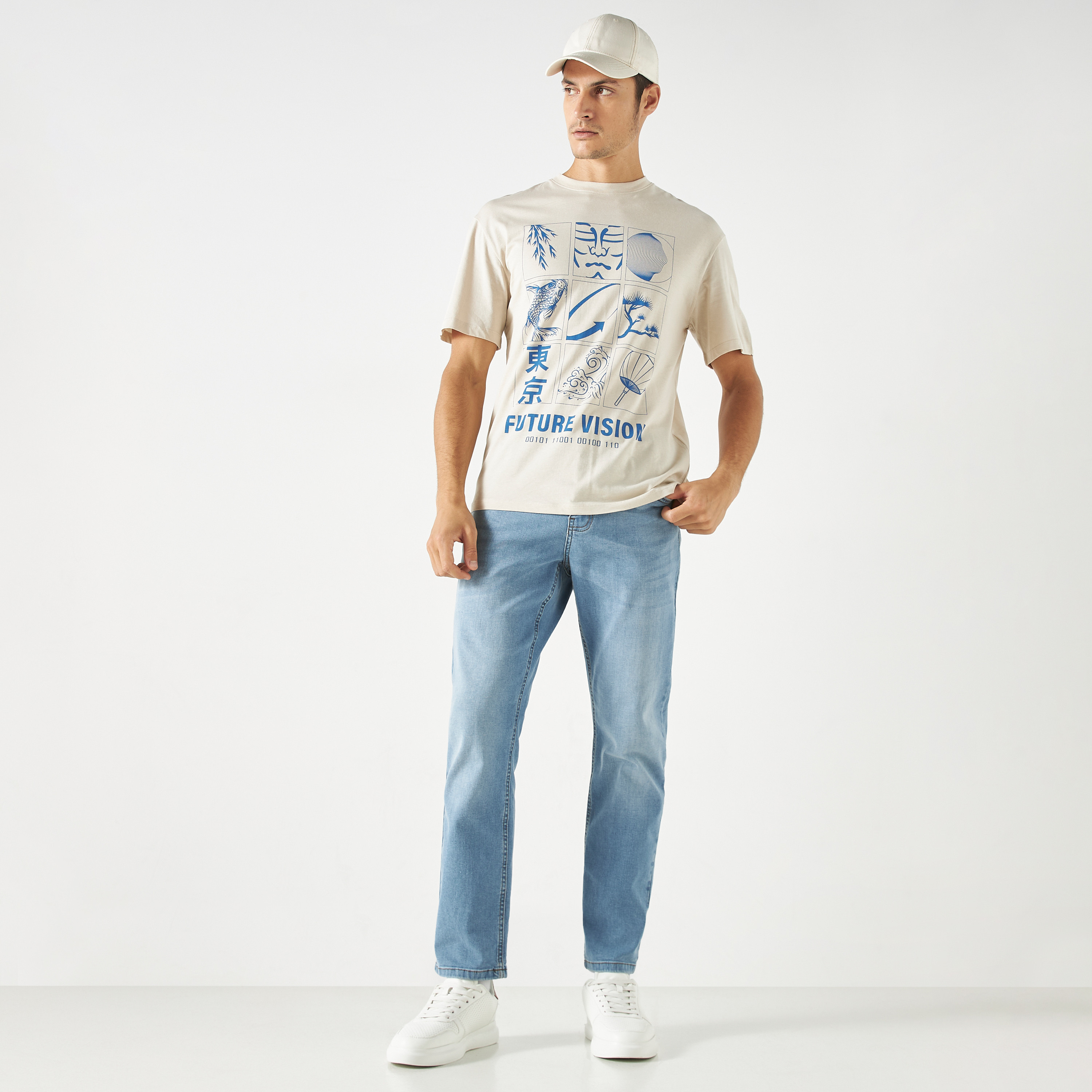 تي شيرت من جاك آند جونز مع جرافيك بأكمام قصيرة و ياقة مستديرة-men-clothing-tshirtsandpolos-tshirts-image-6