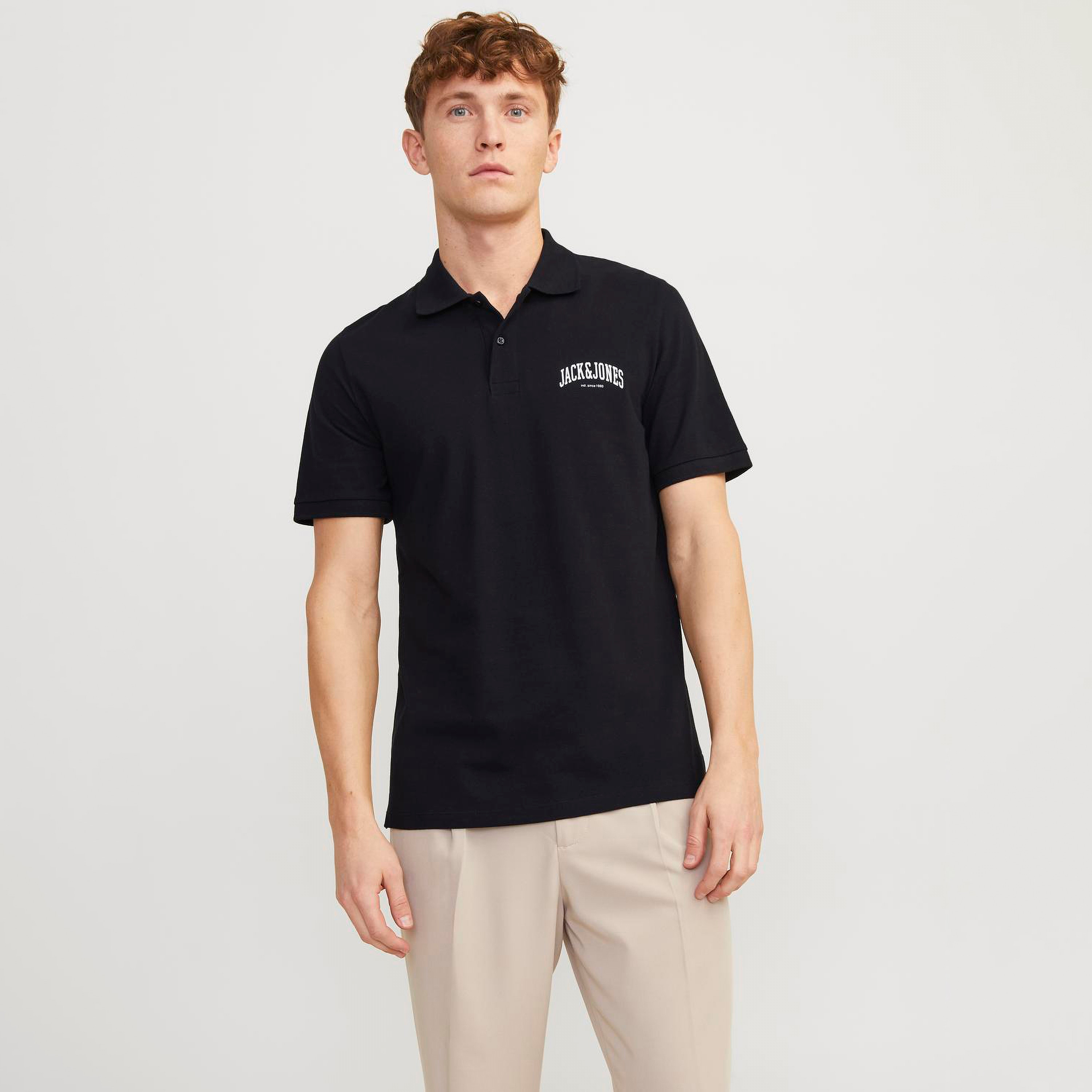 Jack & Jones Logo Collared Short Sleeves Polo T-Shirt-men-clothing-tshirtsandpolos-polos-image-1
