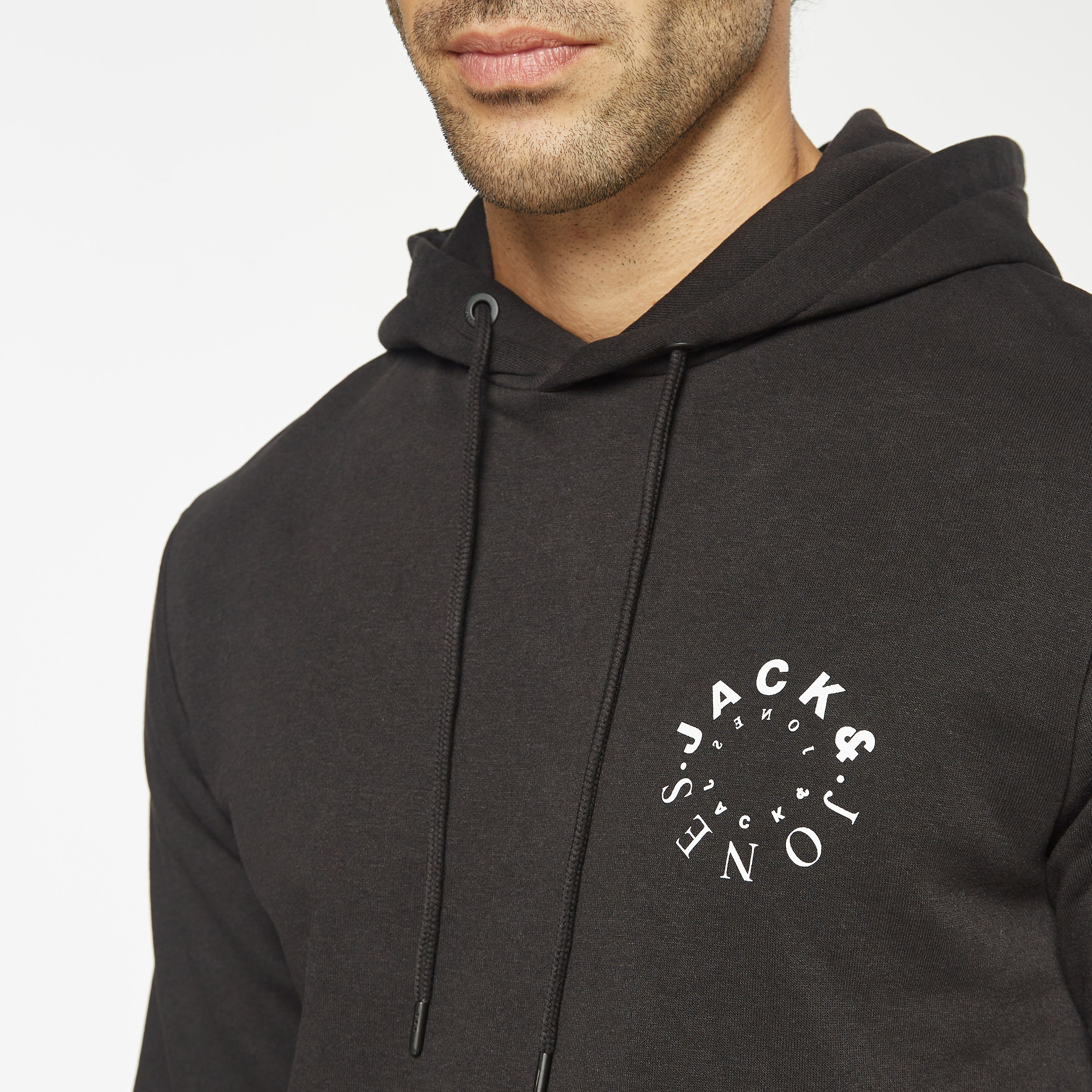Jack & Jones Logo Hoodies with Drawstring Cord-men-winterwear-hoodiesandsweatshirts-image-4