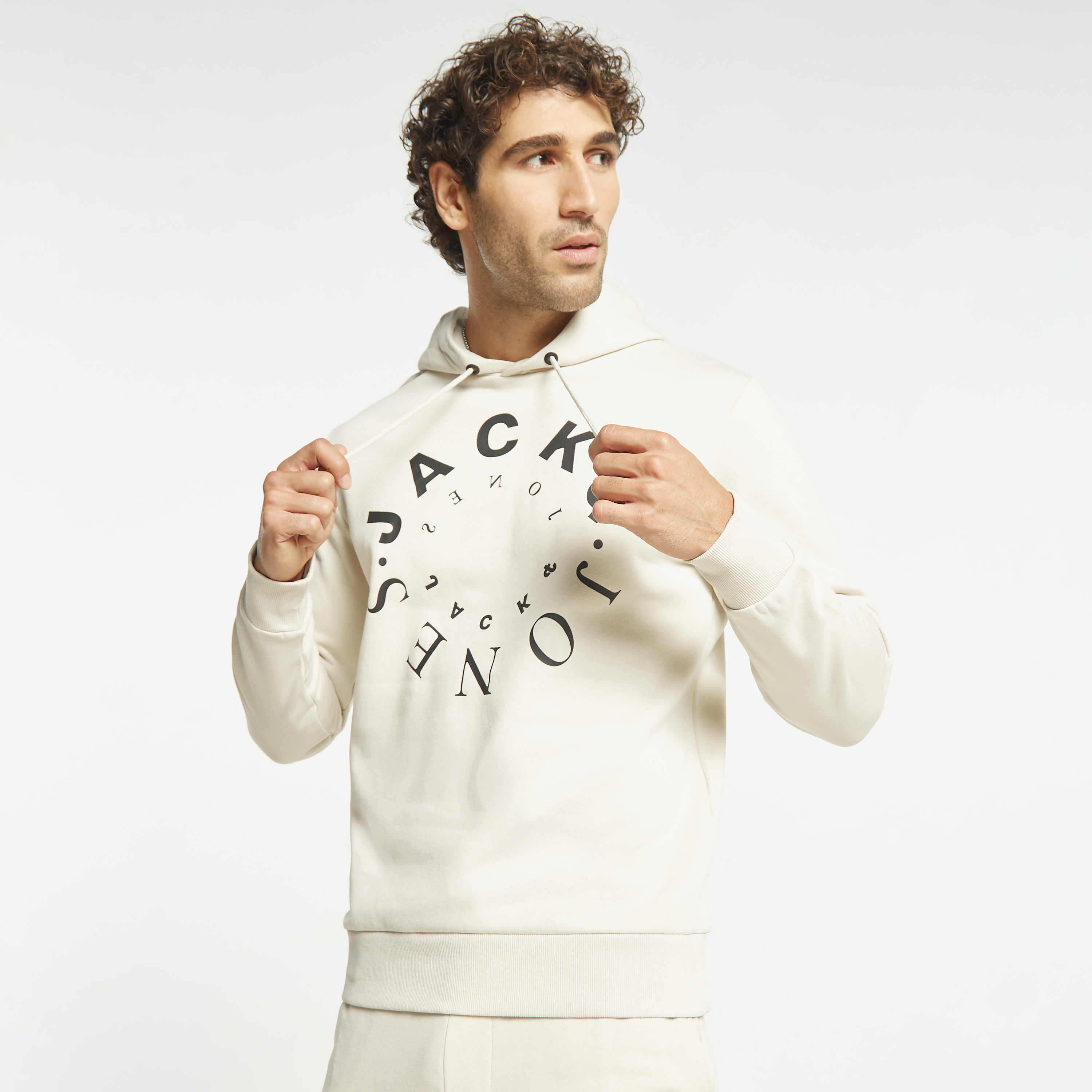 Jack & Jones Logo Hoodies with Drawstring Cord-men-winterwear-hoodiesandsweatshirts-image-1