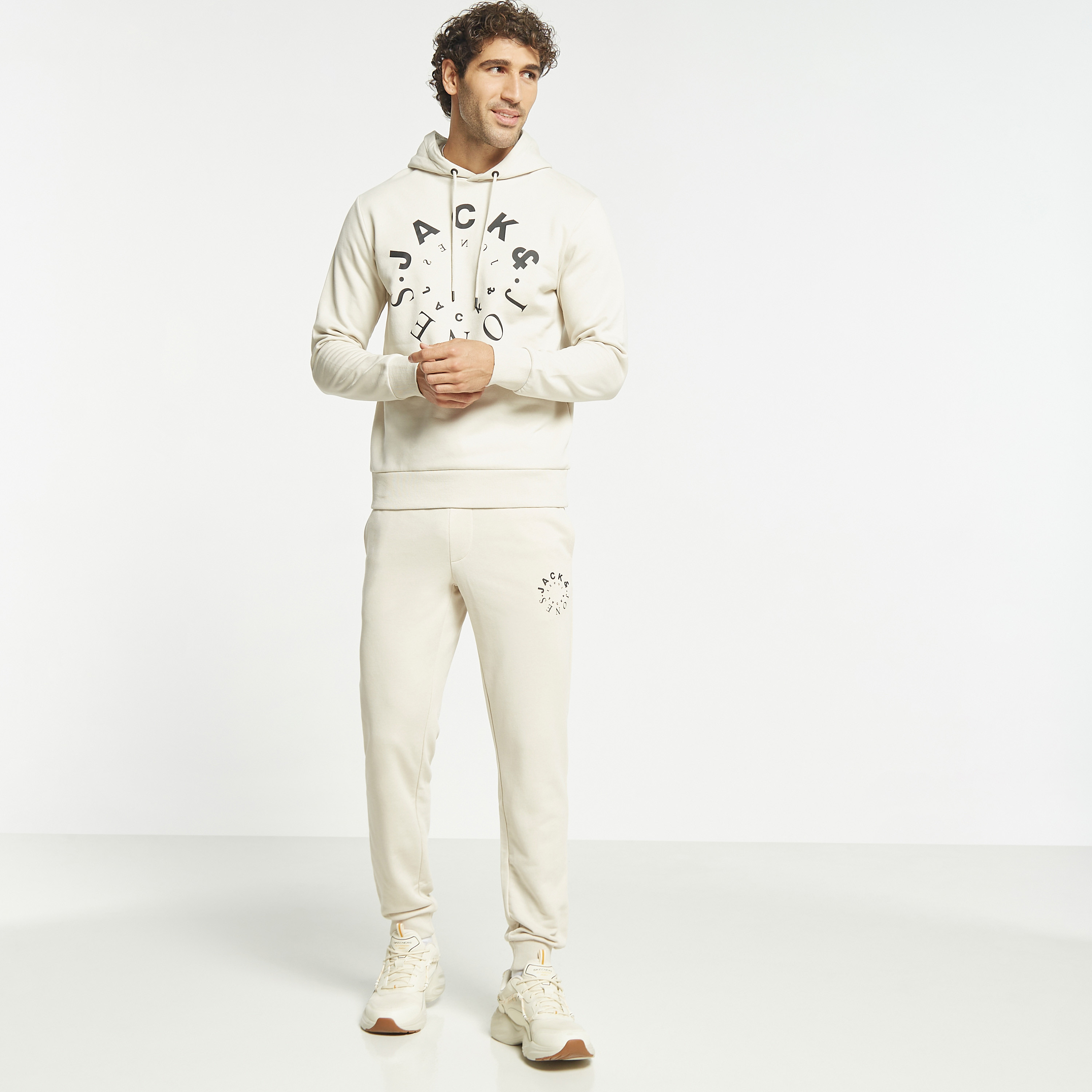 Jack & Jones Logo Hoodies with Drawstring Cord-men-winterwear-hoodiesandsweatshirts-image-2